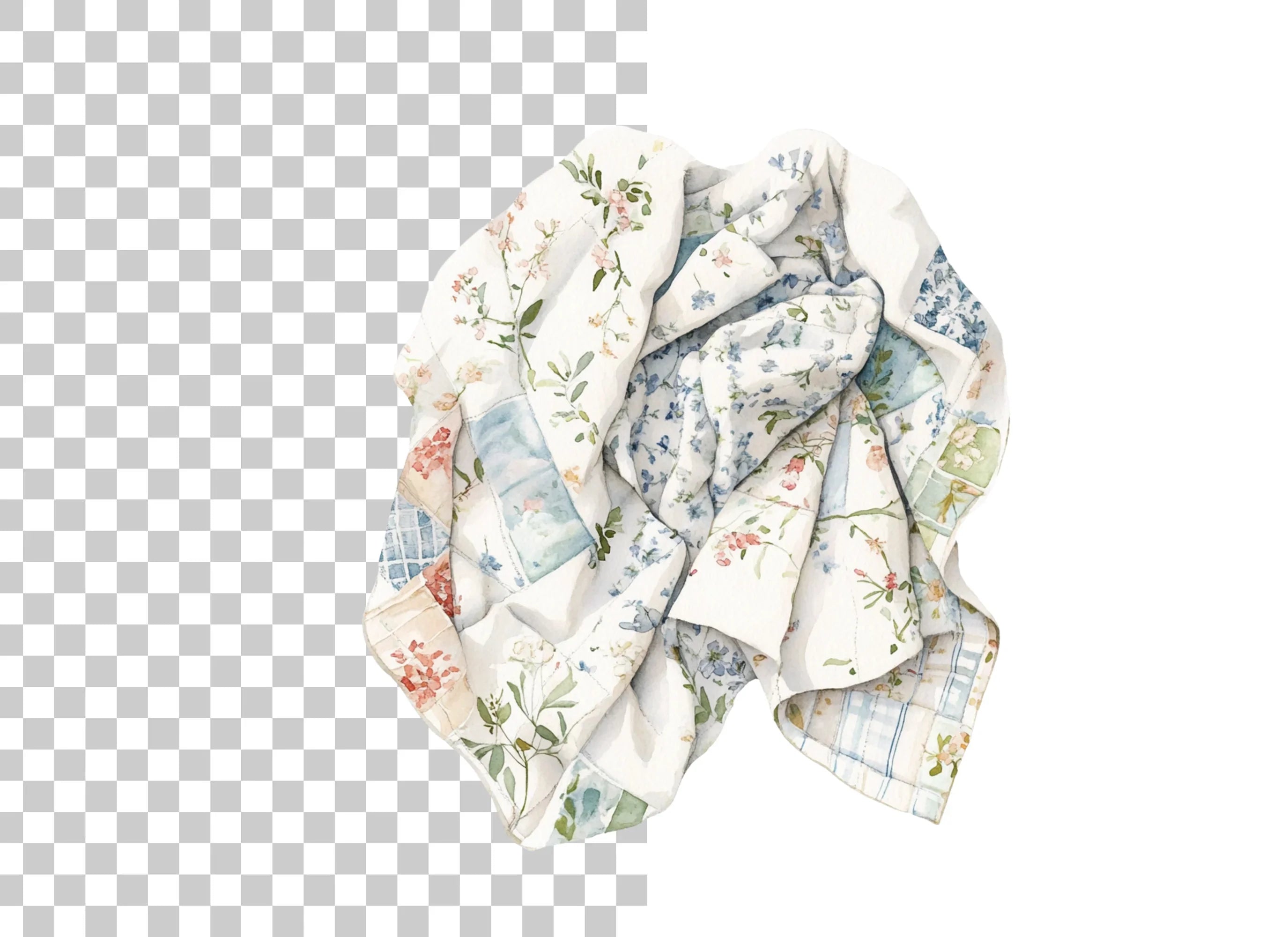 Floral Quilt Clipart Bundle