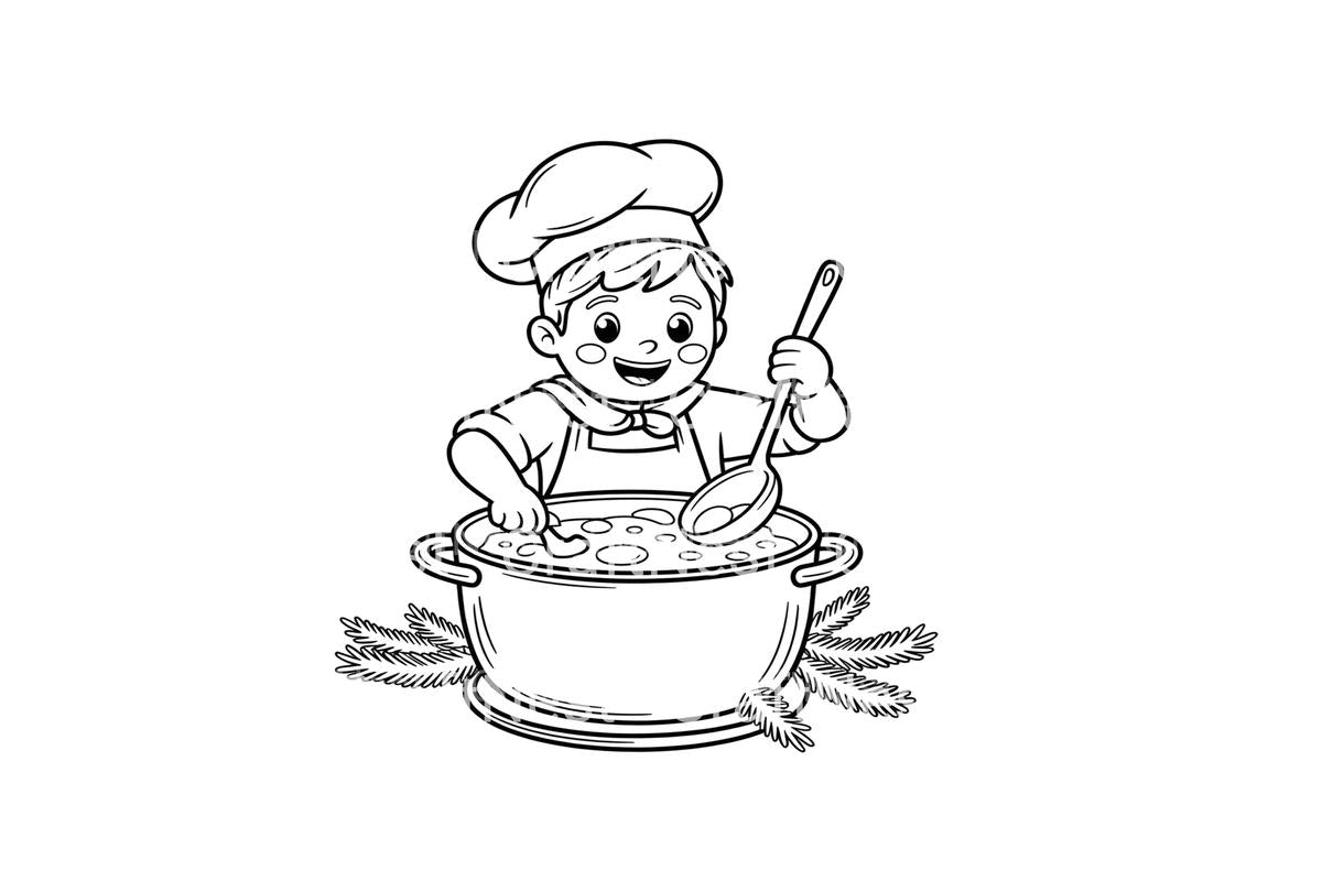 Christmas Chef Cooking Coloring Books