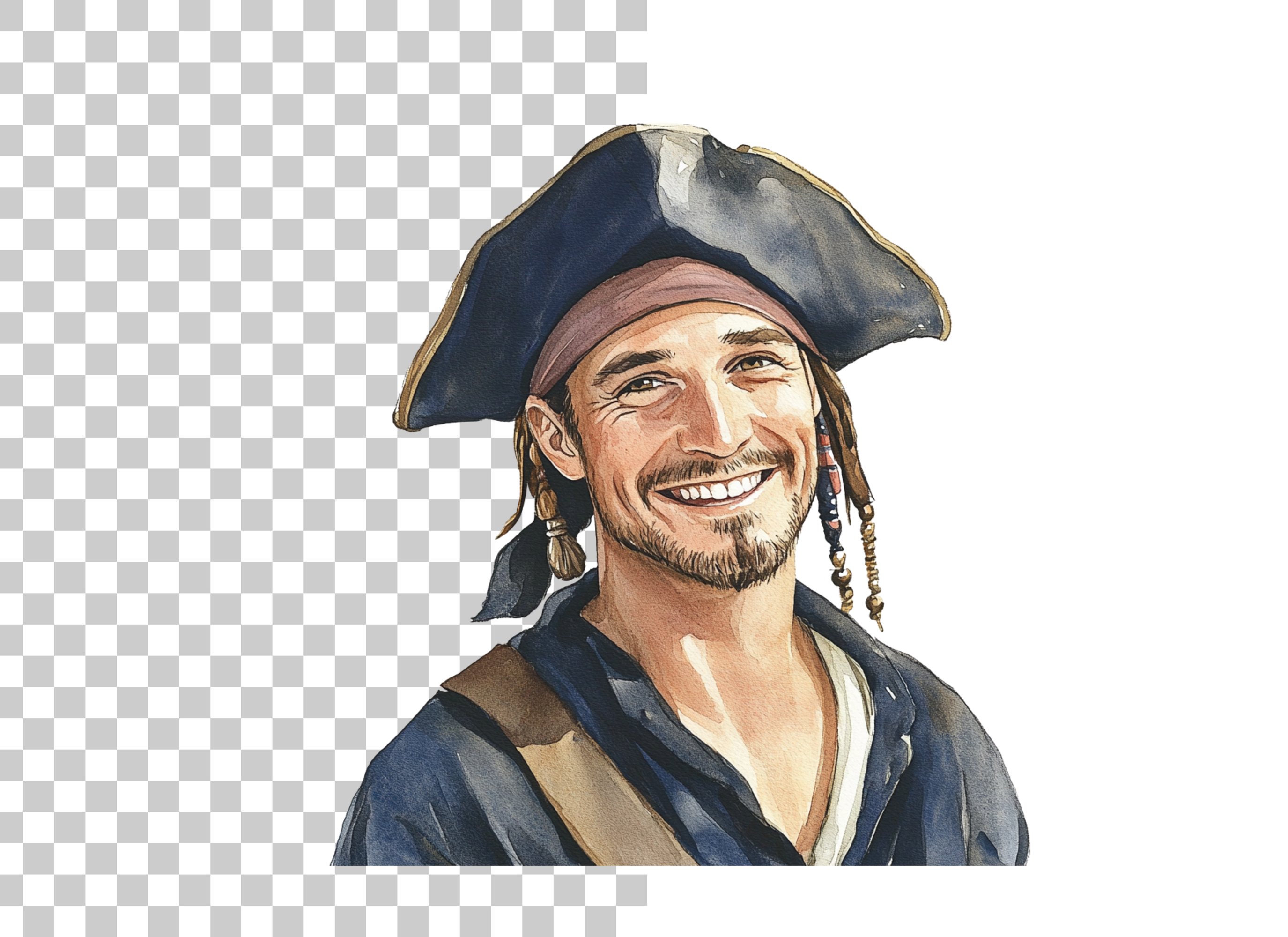 Smiling Pirate Clipart Bundle
