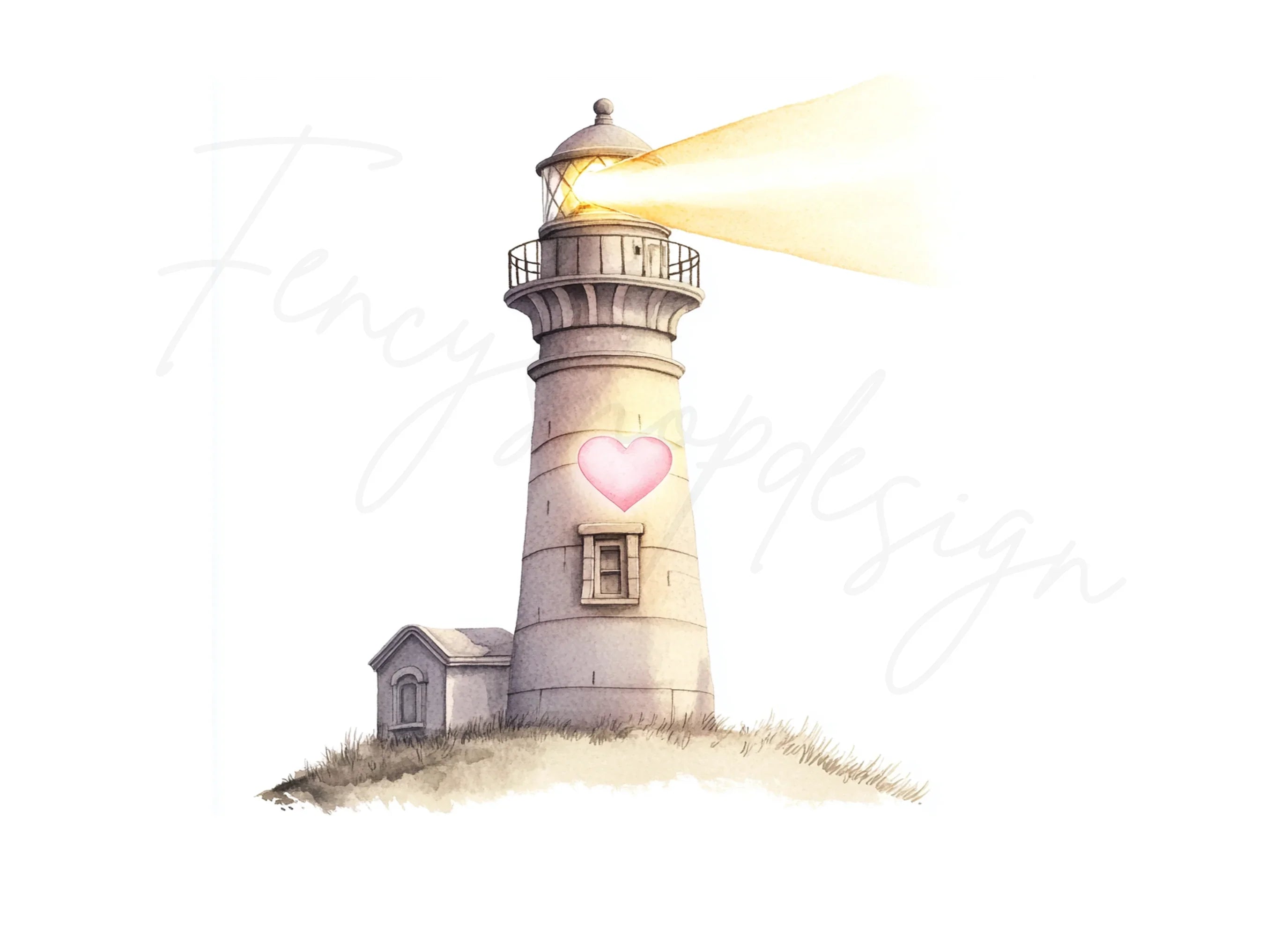 Lighthouse Heart Clipart Bundle