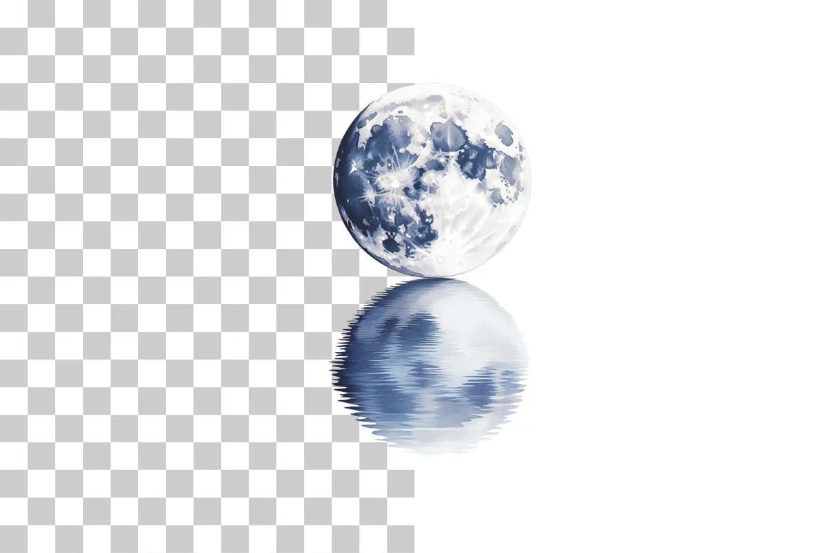 Moon Over Water Reflection Clipart Bundle - CraftNest - Digital Crafting and Art
