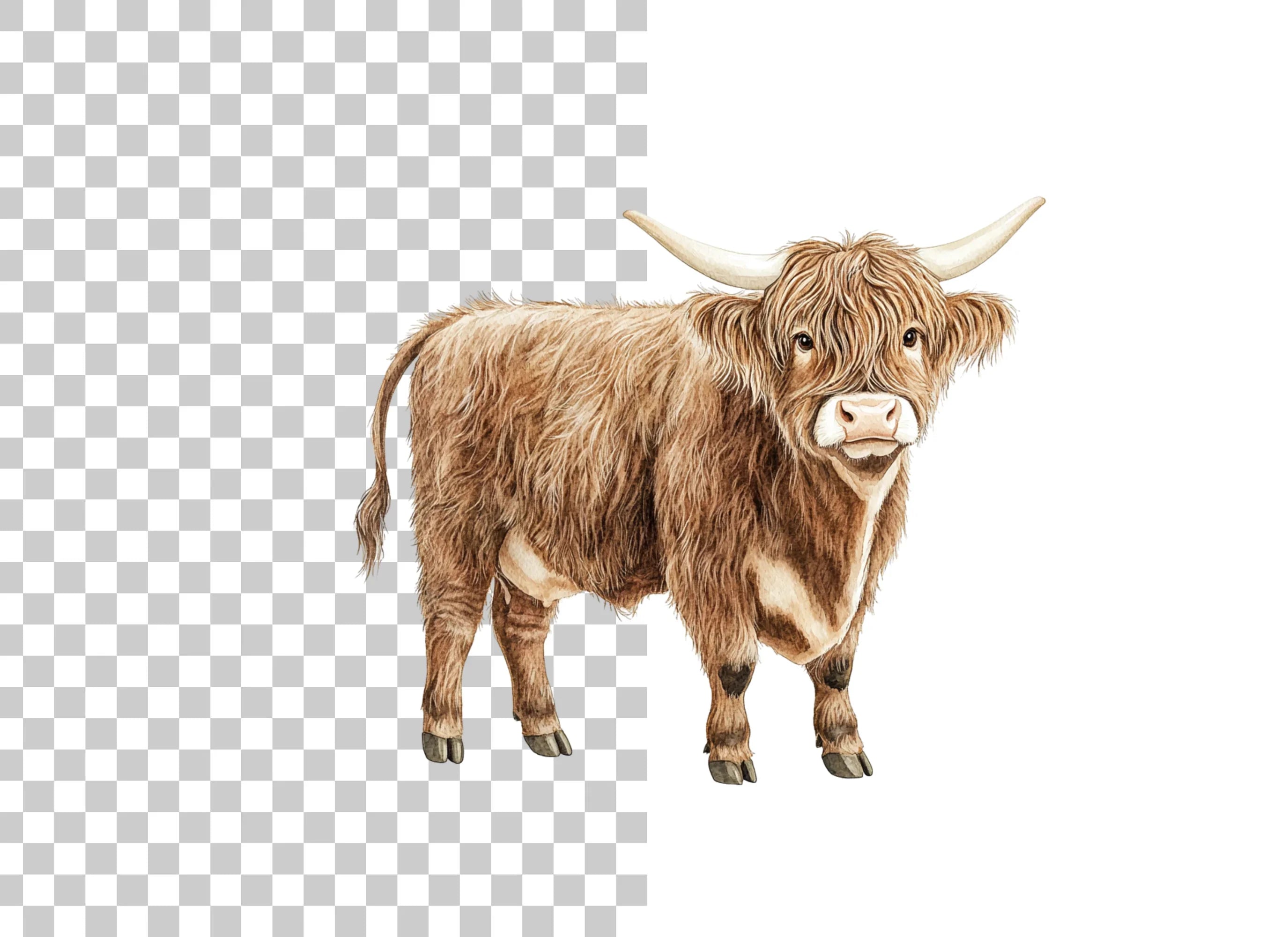 Highland Cow Clipart Bundle
