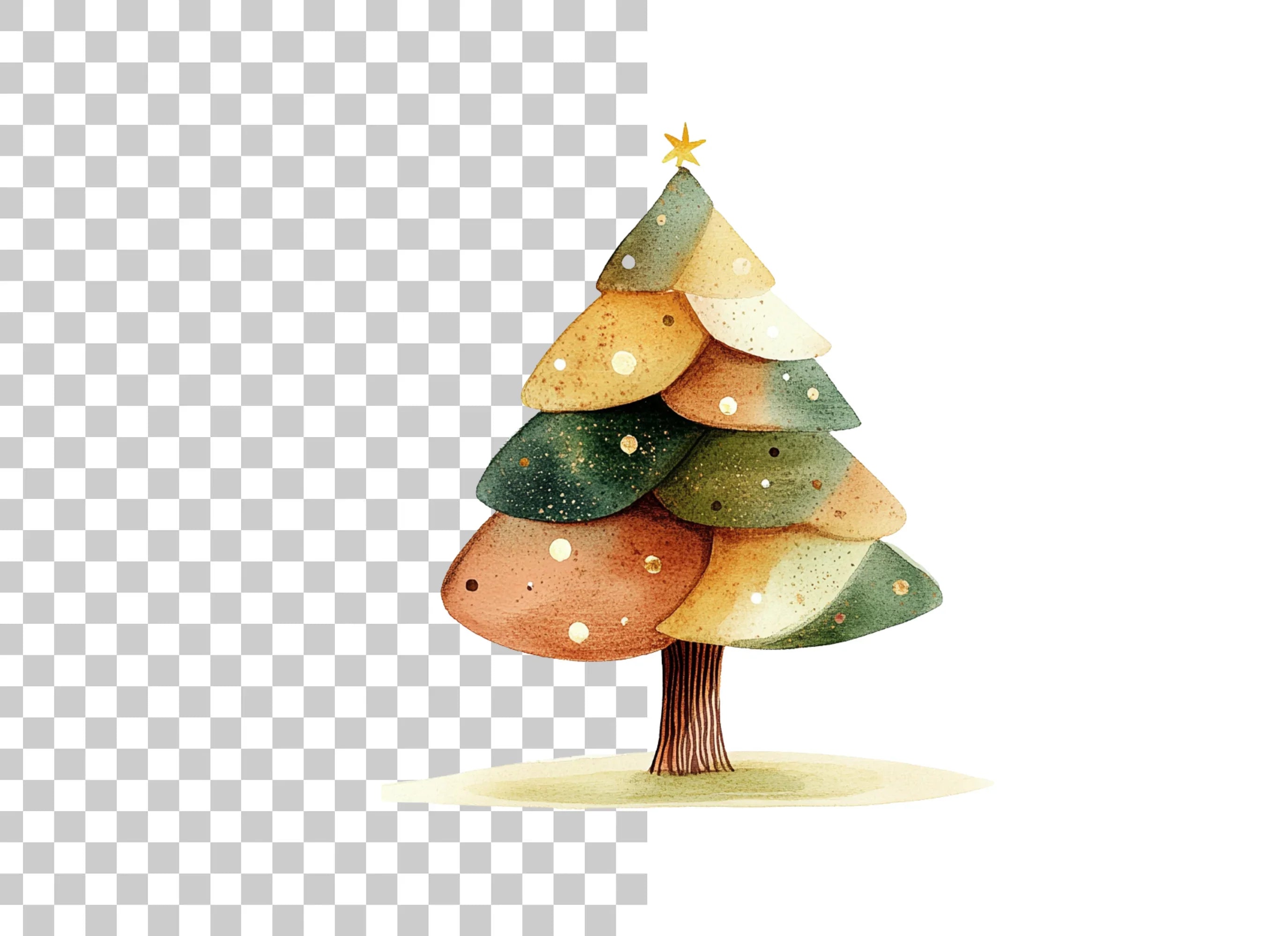 Festive Christmas Tree Clipart Bundle
