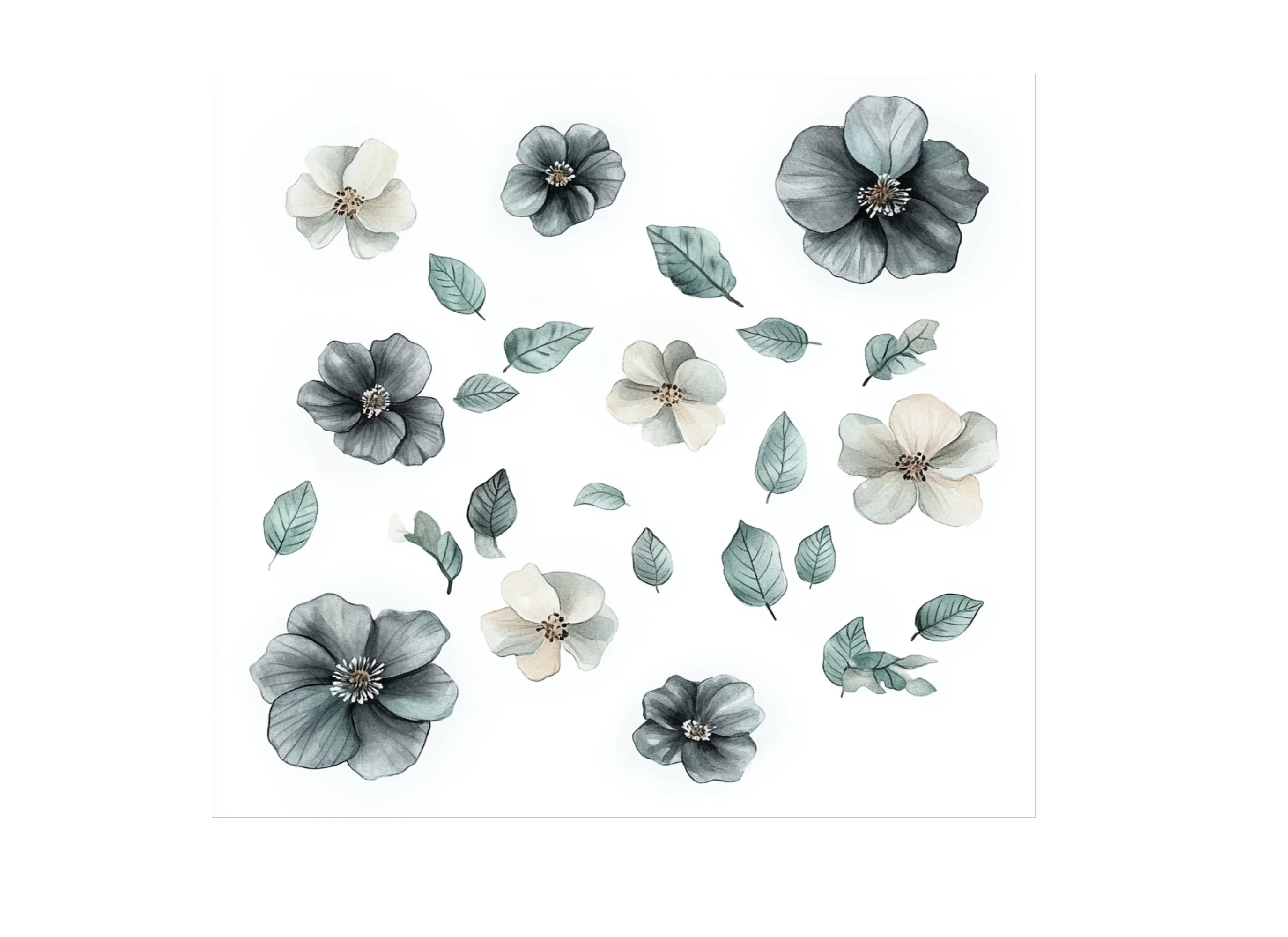 Elegant Floral Leaf Clipart Bundle