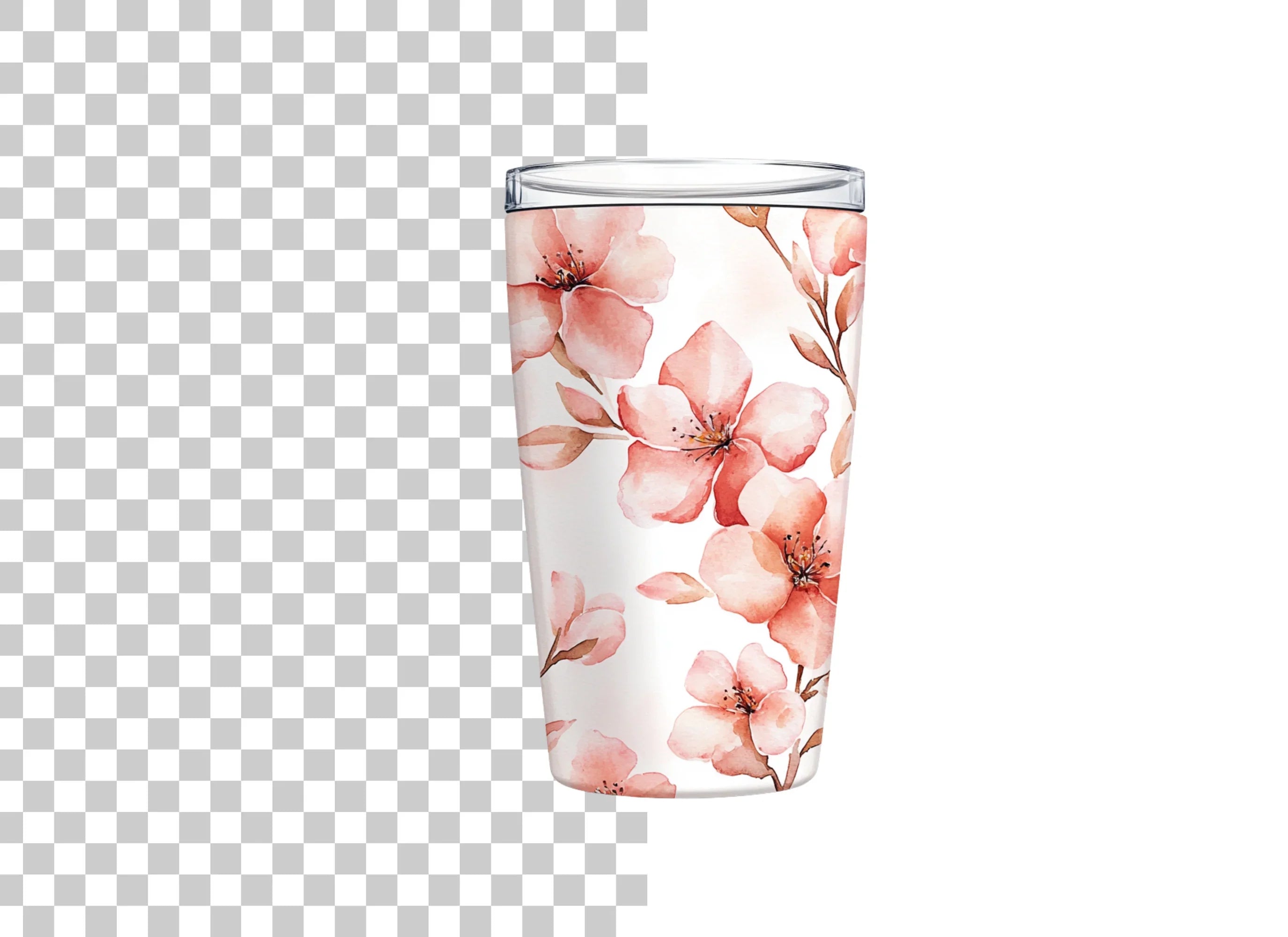 Floral Tumbler Clipart Bundle