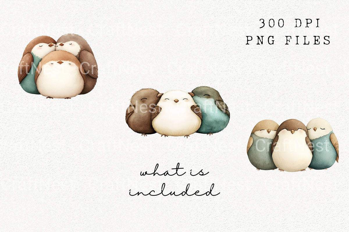 Adorable Bird Friends Clipart Bundle