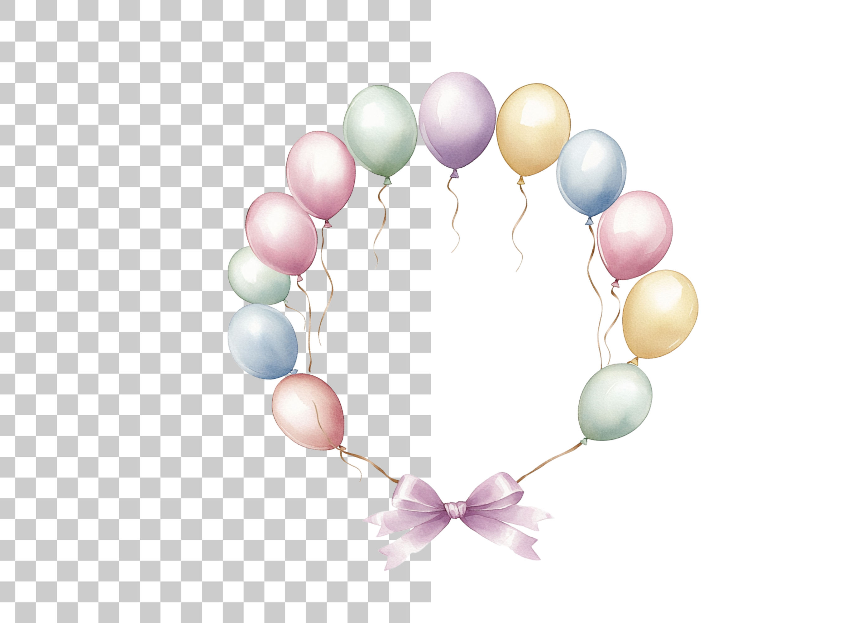 Balloon Frame Clipart Bundle