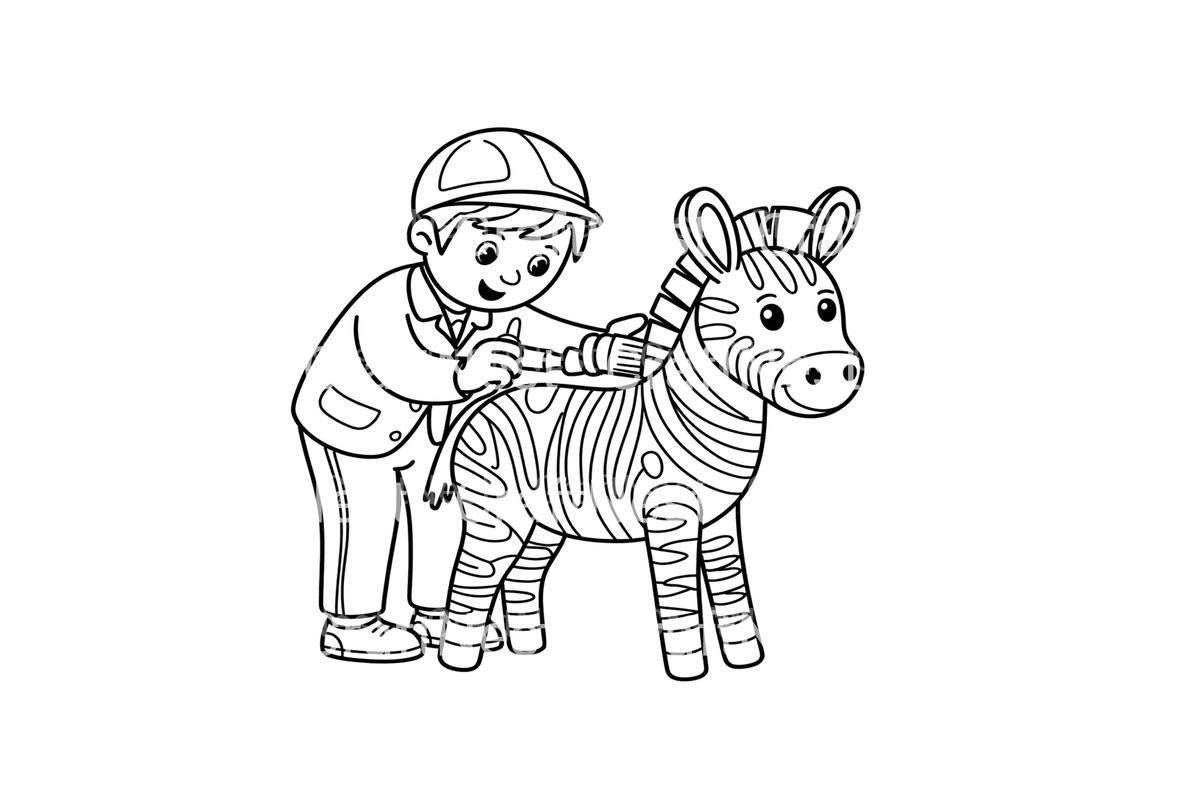 Zebra Toy Crafting Fun Coloring Books
