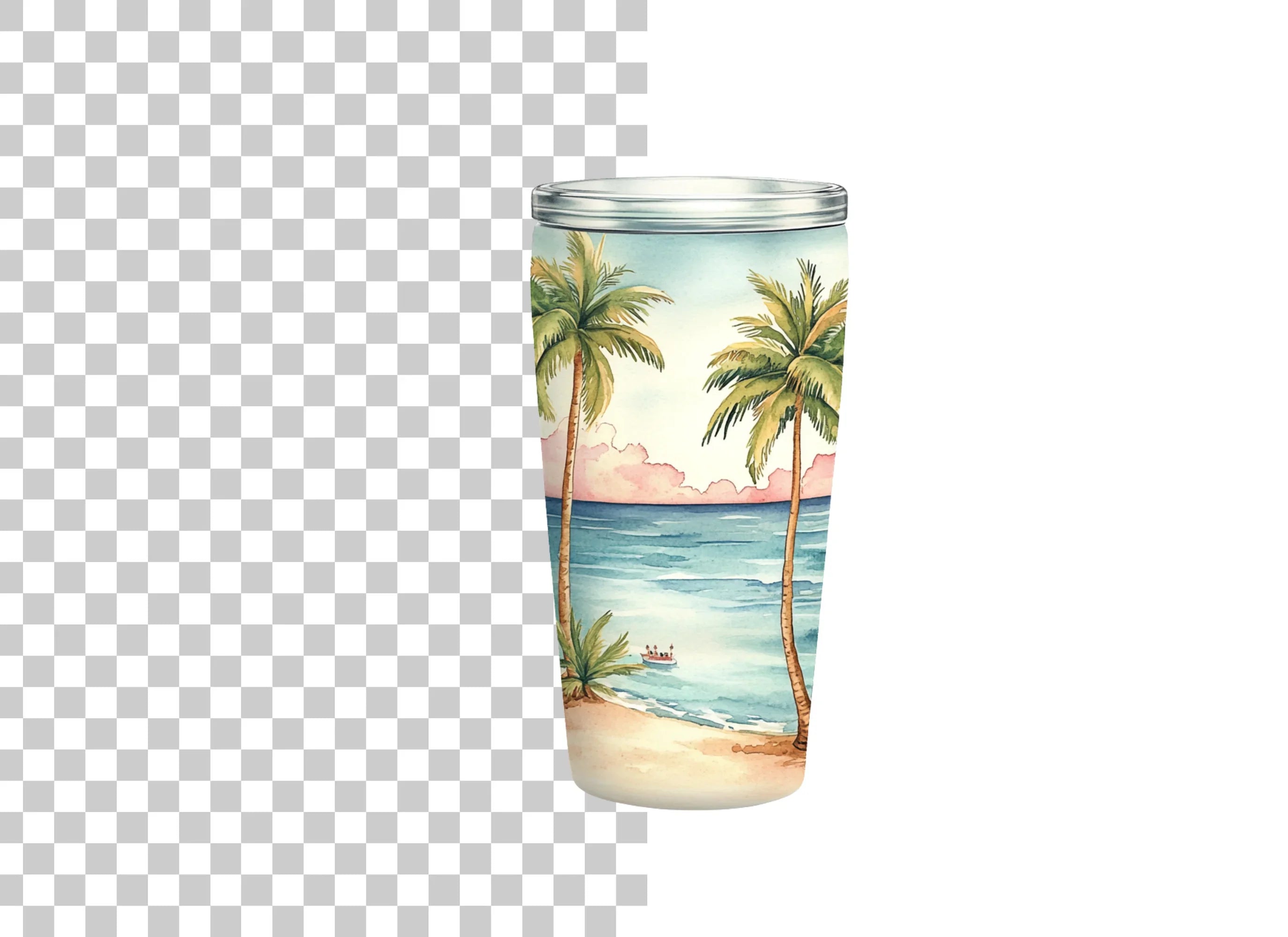 Tropical Beach Tumbler Clipart Bundle