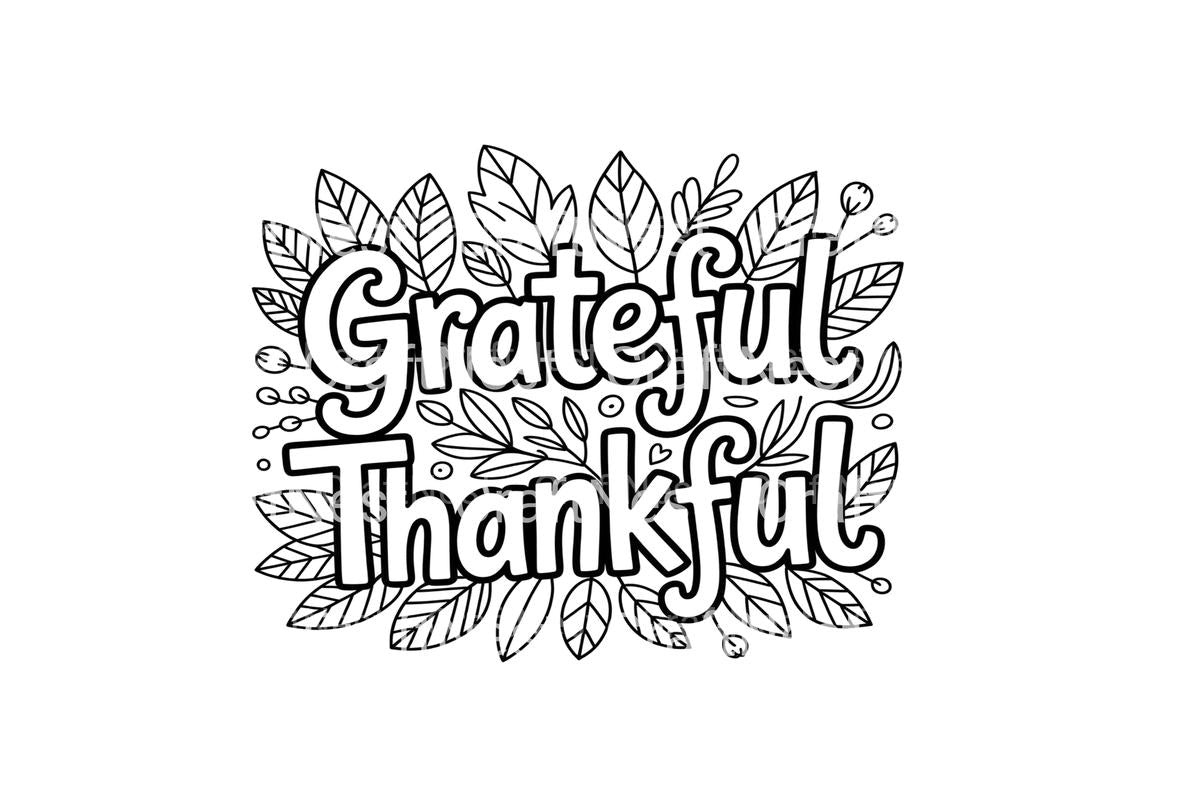 Grateful Thankful Autumn Coloring Books