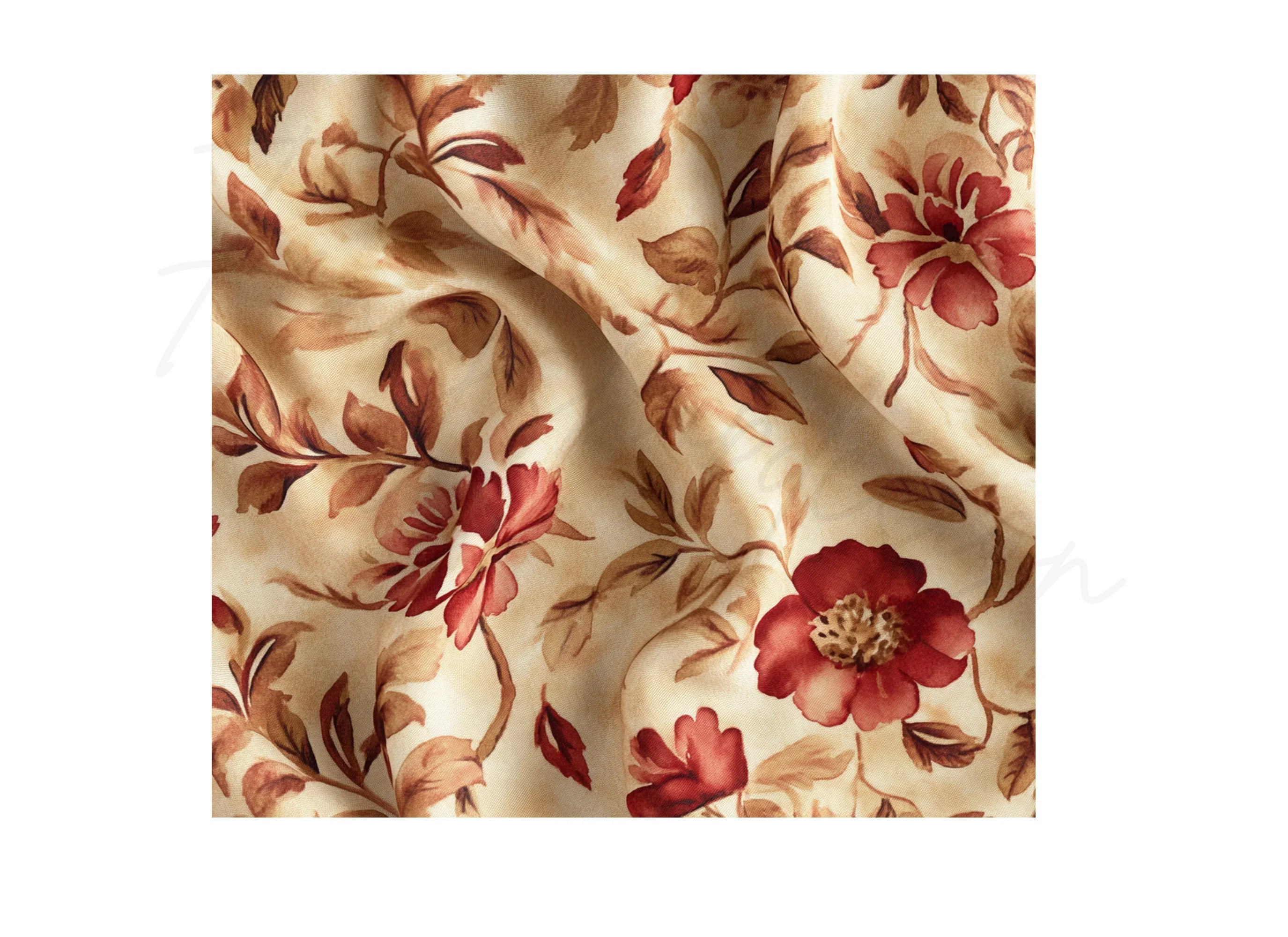 Floral Fabric Pattern Clipart Bundle