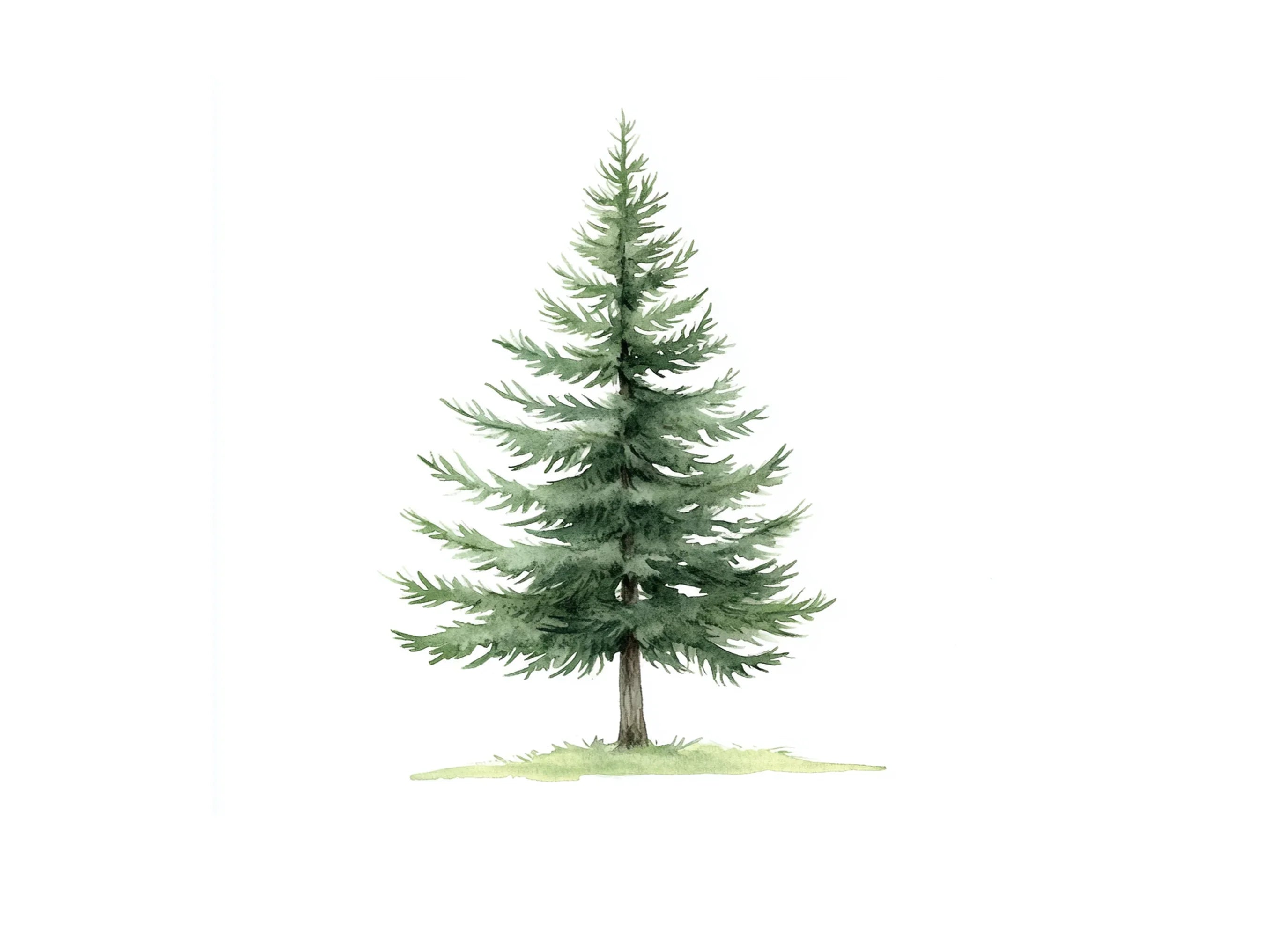 Realistic Pine Tree Clipart Bundle