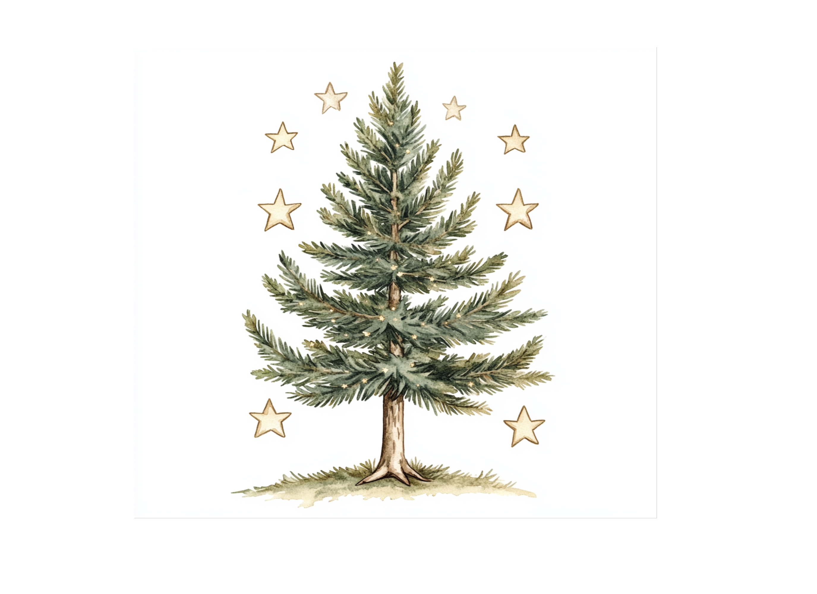 Minimalist Christmas Tree Clipart Bundle