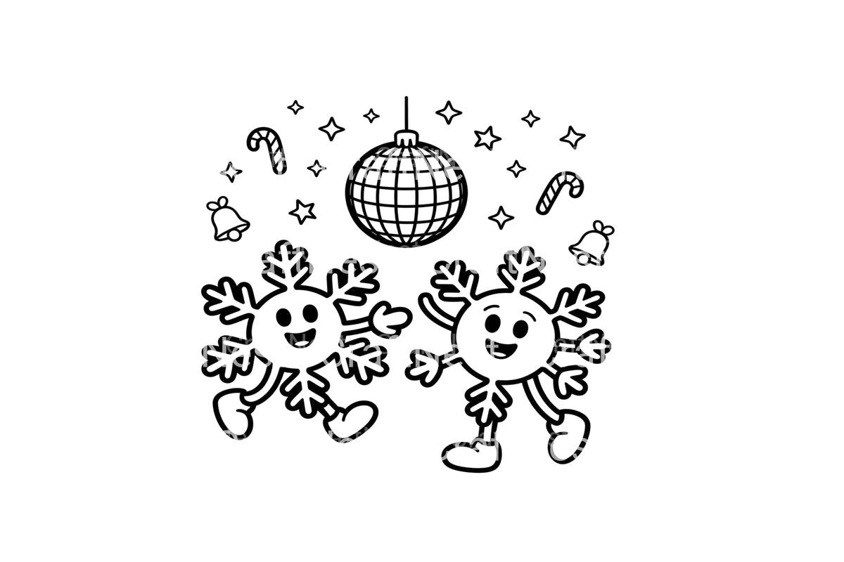 Snowflake Disco Party Fun Coloring Books