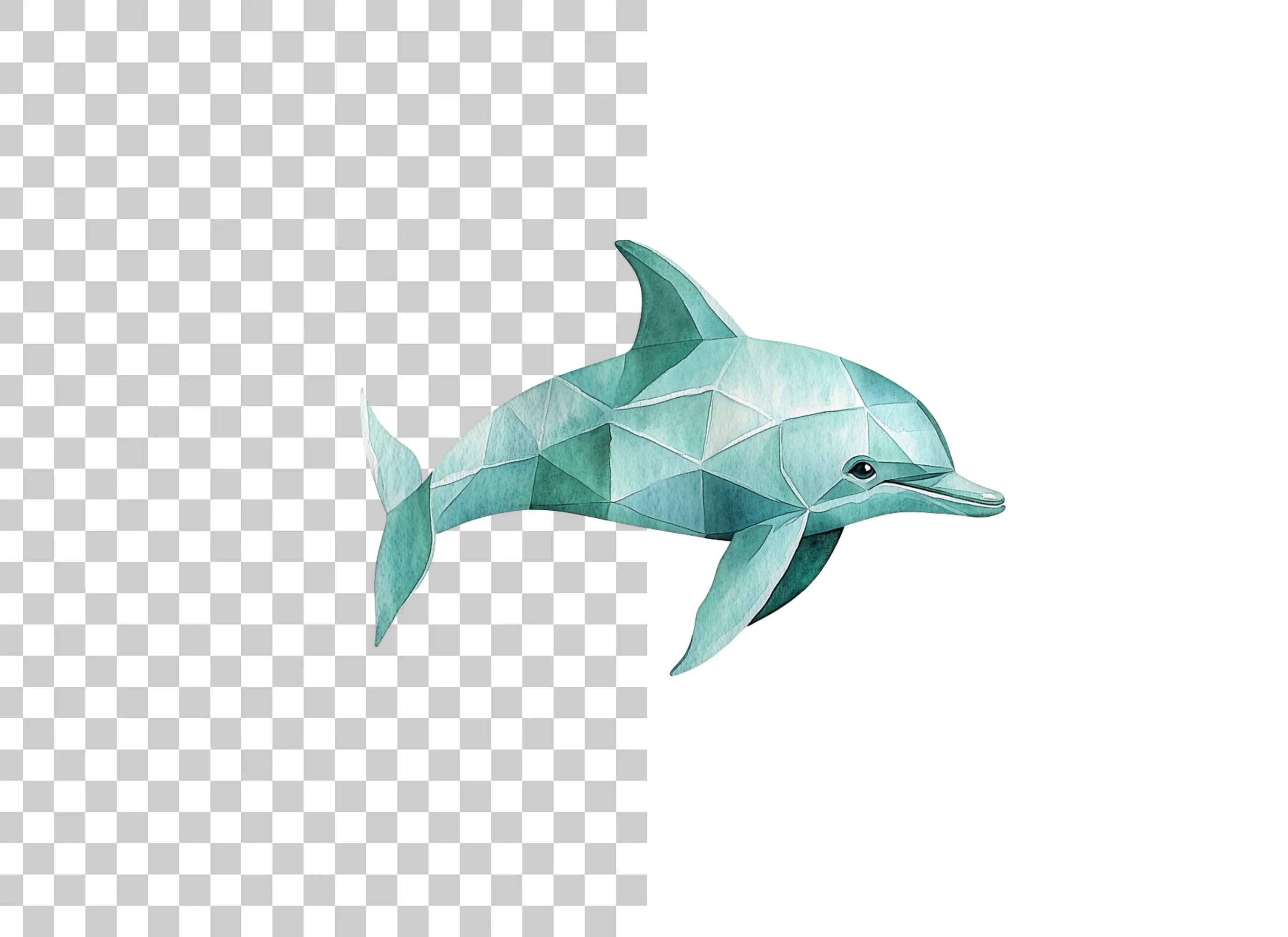 Geometric Dolphin Clipart Bundle