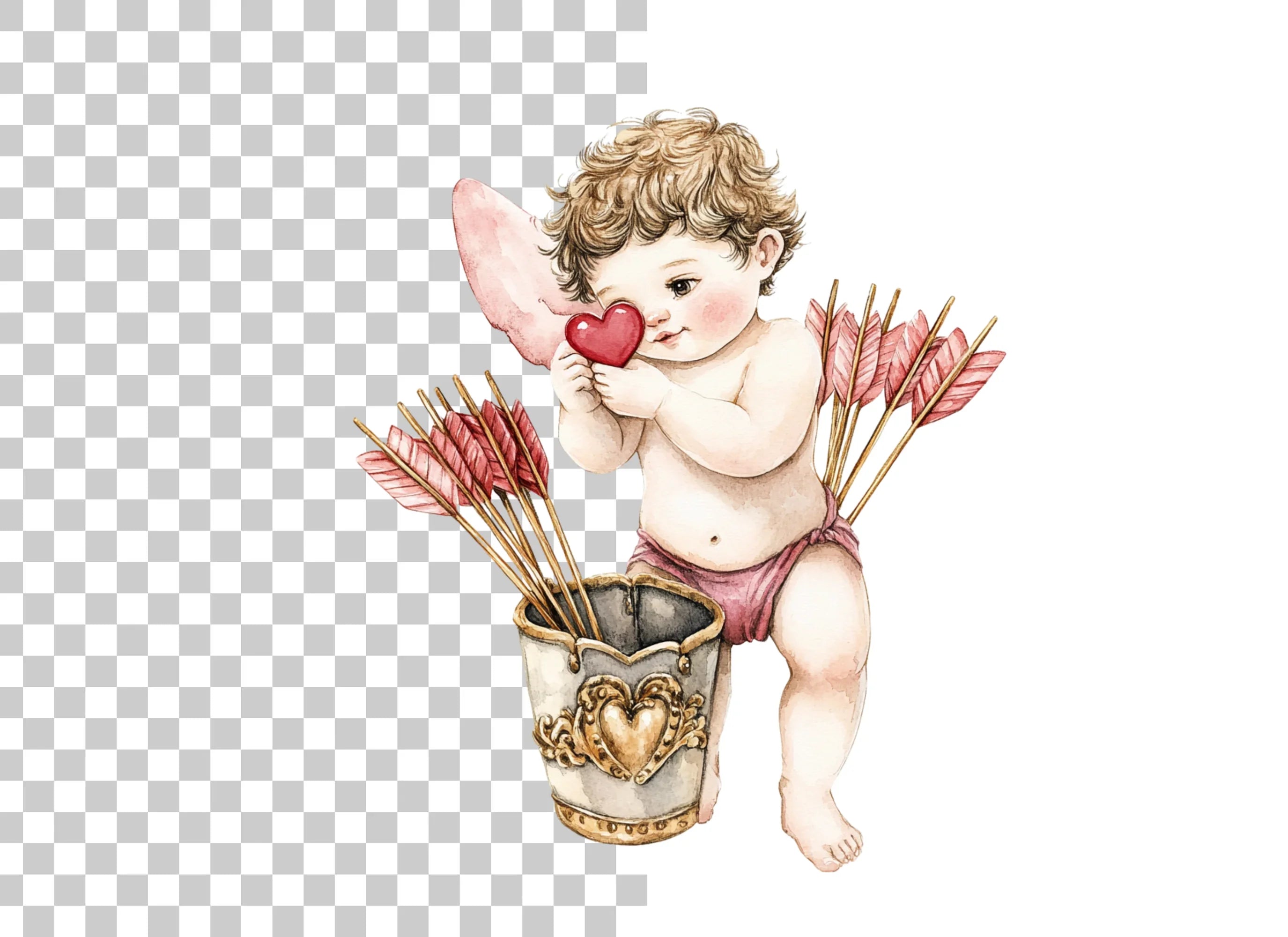 Cute Cupid Valentine Day Clipart Bundle