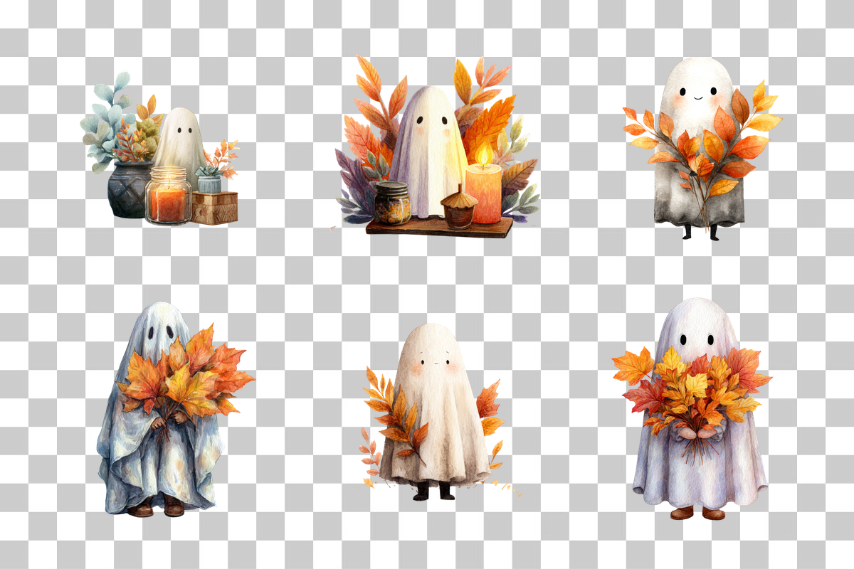 Autumn Boo Clipart Bundle