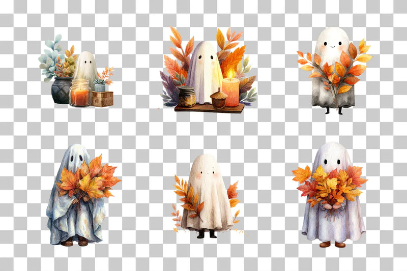 Autumn Boo Clipart Bundle - CraftNest - Digital Crafting and Art