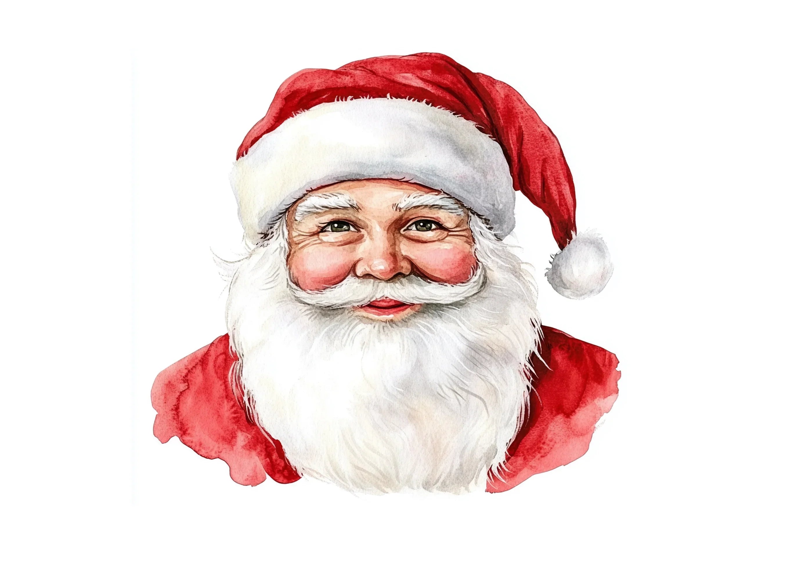 Jolly Santa Faces Clipart Bundle