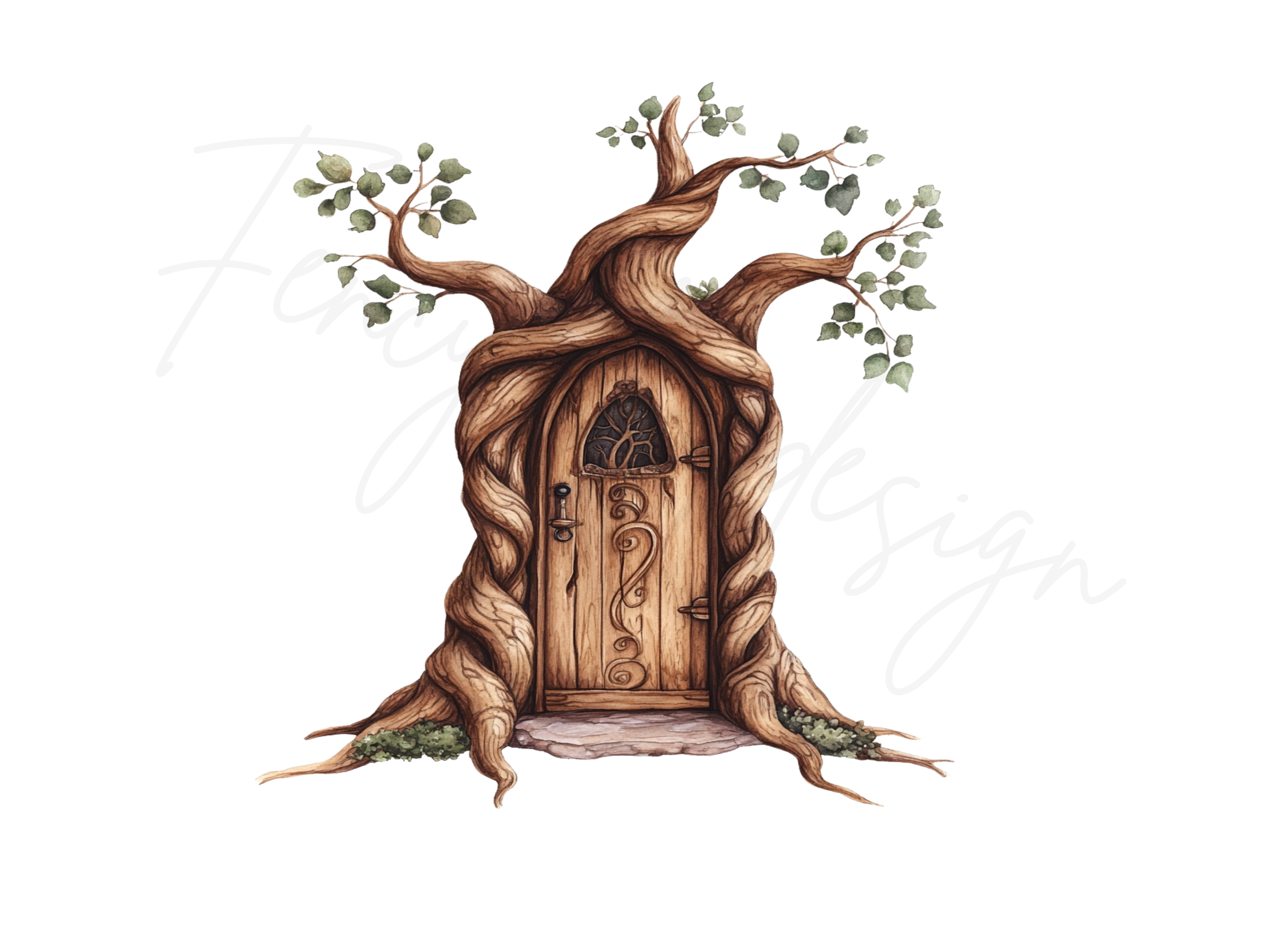 Enchanted Tree House Doors Clipart Bundle
