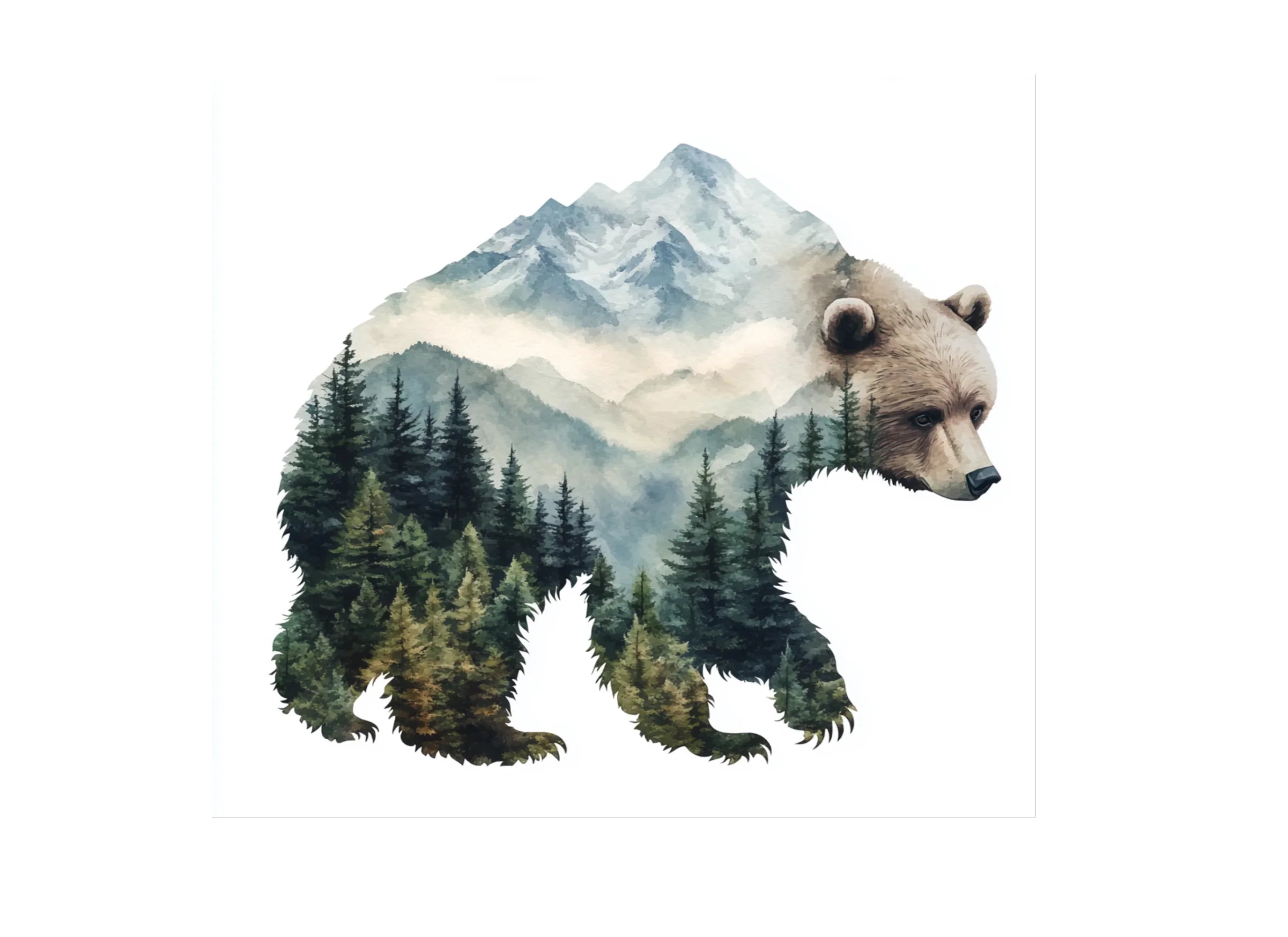 Bear Mountain Landscape Clipart Bundle