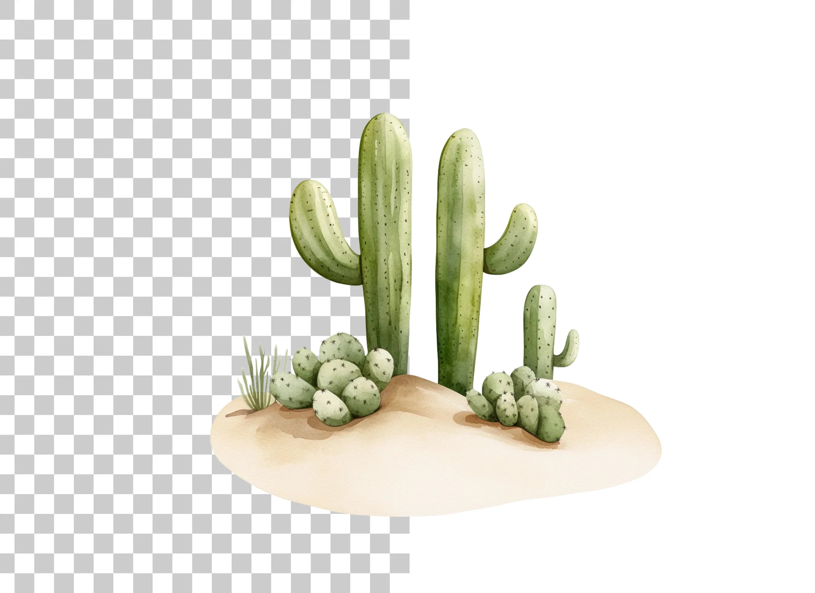 Desert Cactus Clipart Bundle