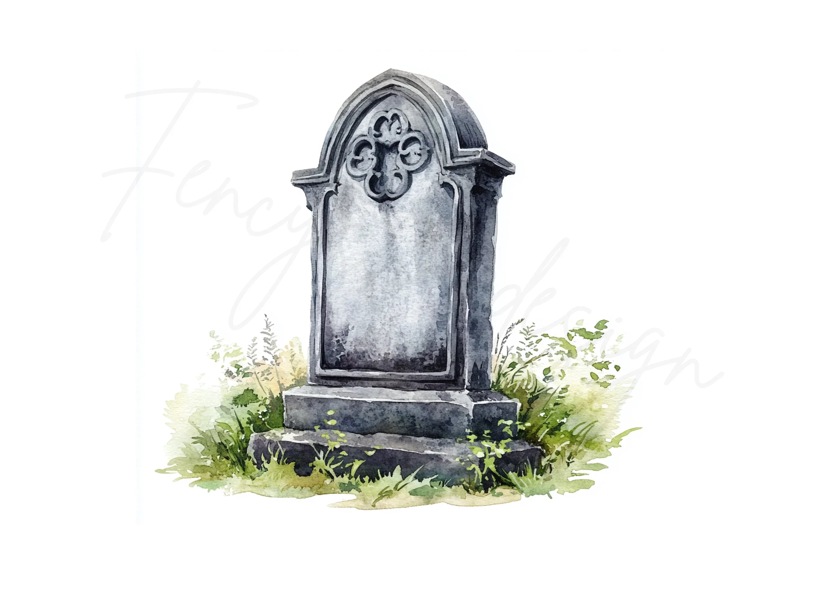 Spooky Gravestone Clipart Bundle