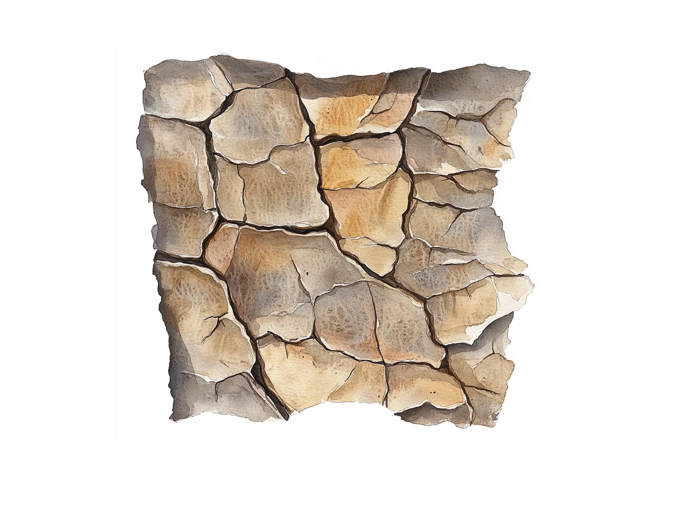 Cracked Stone Texture Clipart Bundle