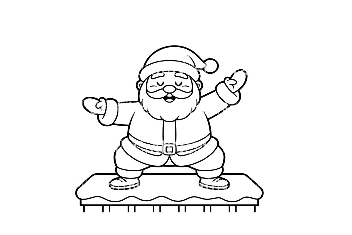 Santa on Chimney Delight Coloring Books
