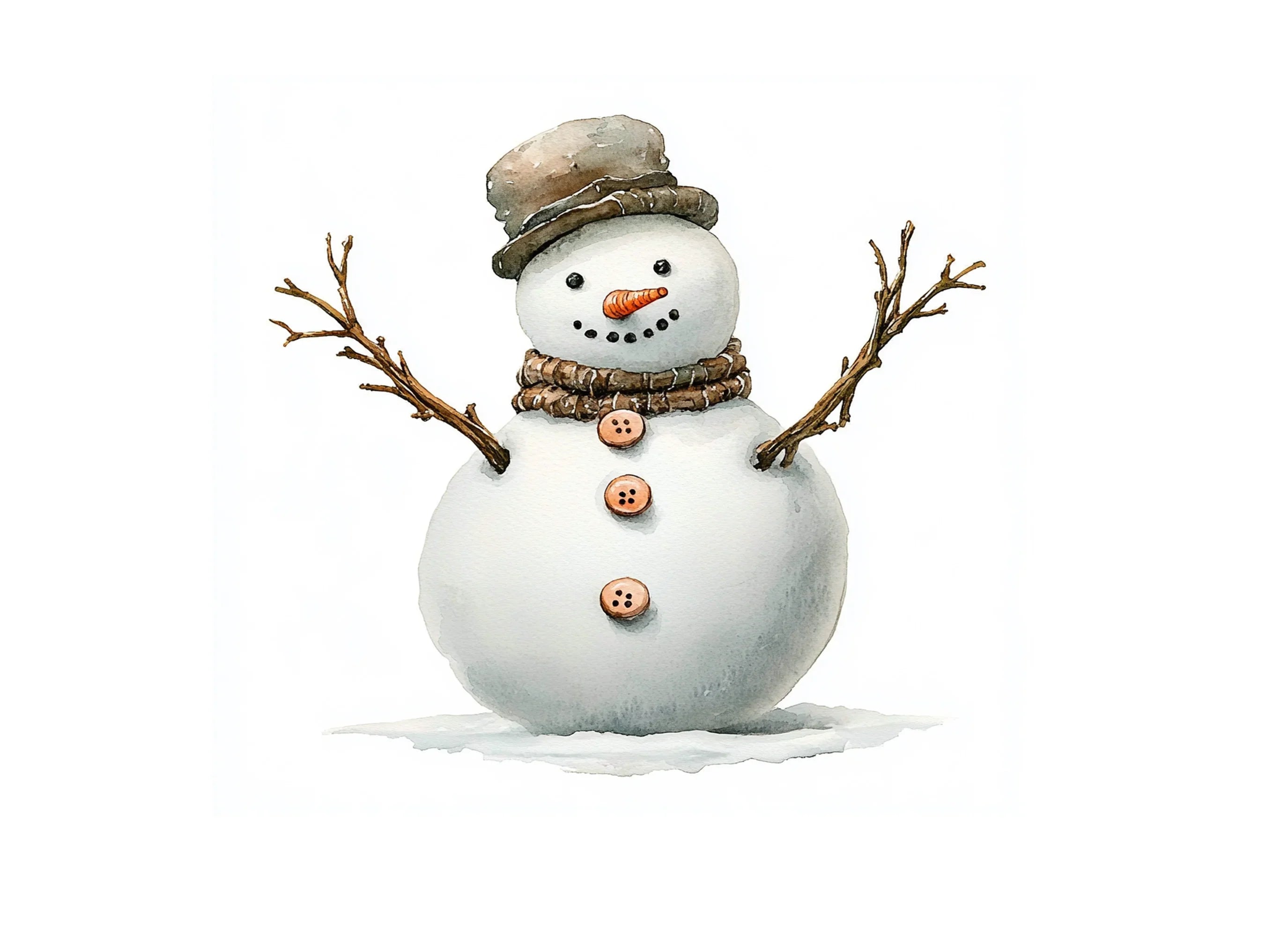 Rustic Snowman Clipart Bundle