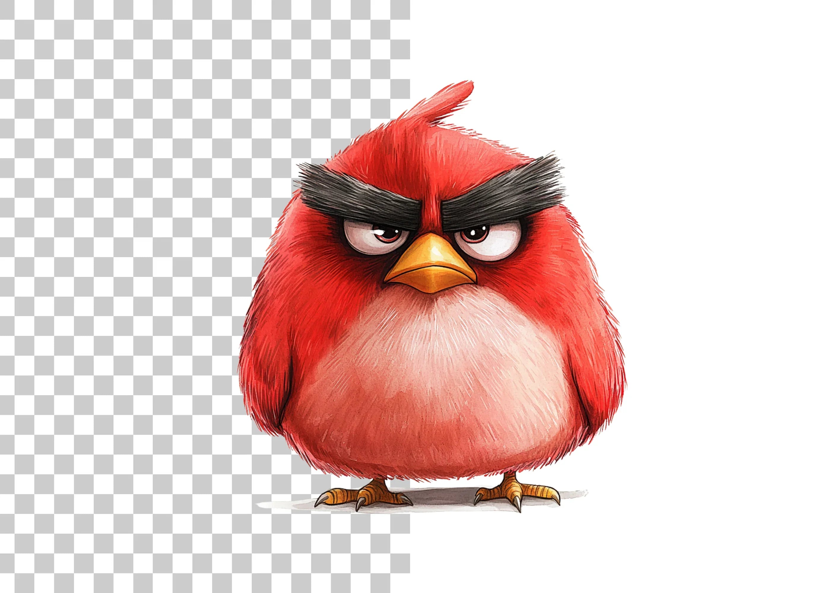 Angry Red Bird Illustration Clipart Bundle