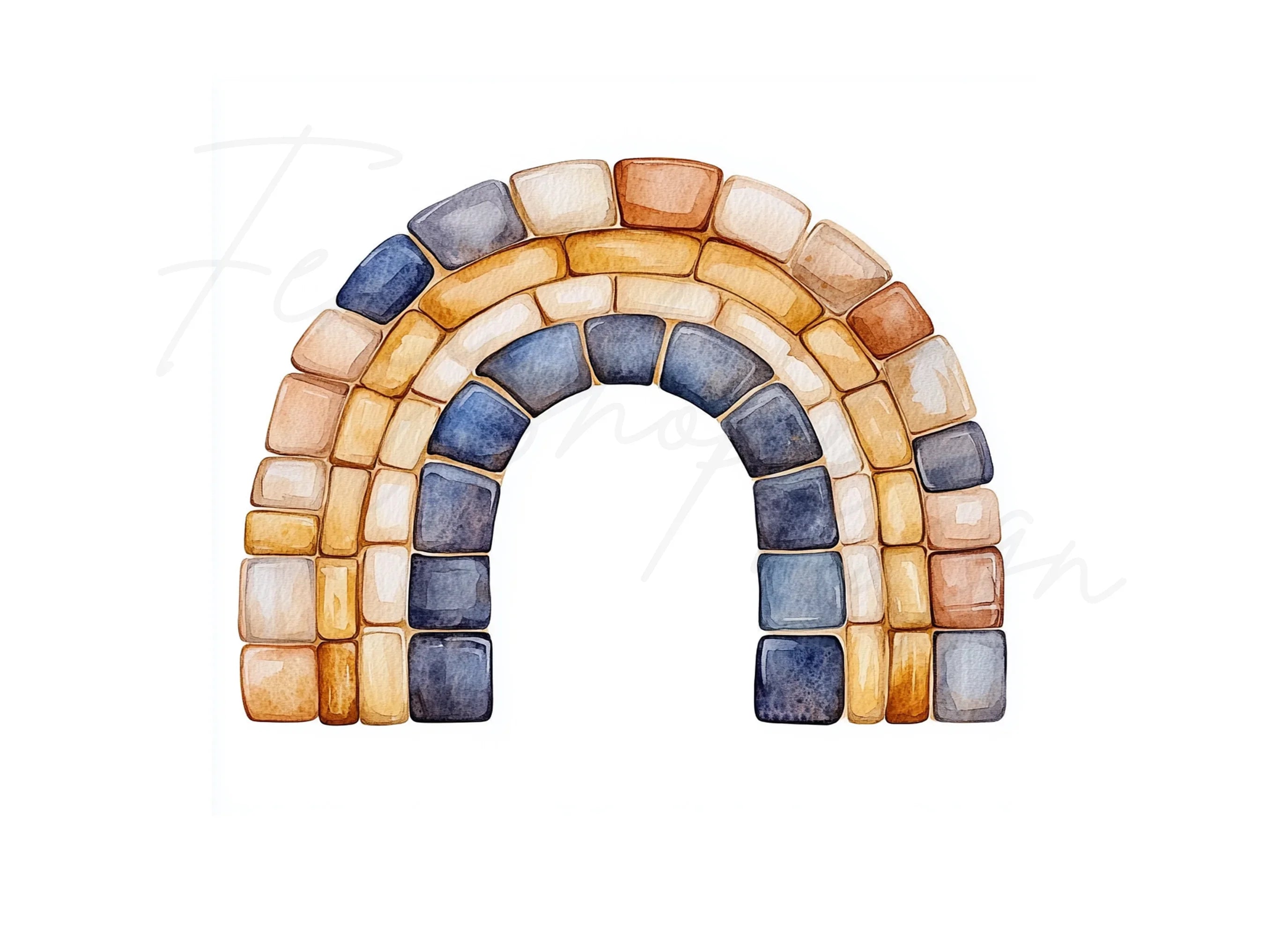 Boho Rainbow Arch Clipart Bundle