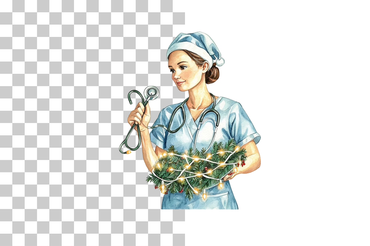 Holiday Nurse Clipart Bundle - CraftNest - Digital Crafting and Art