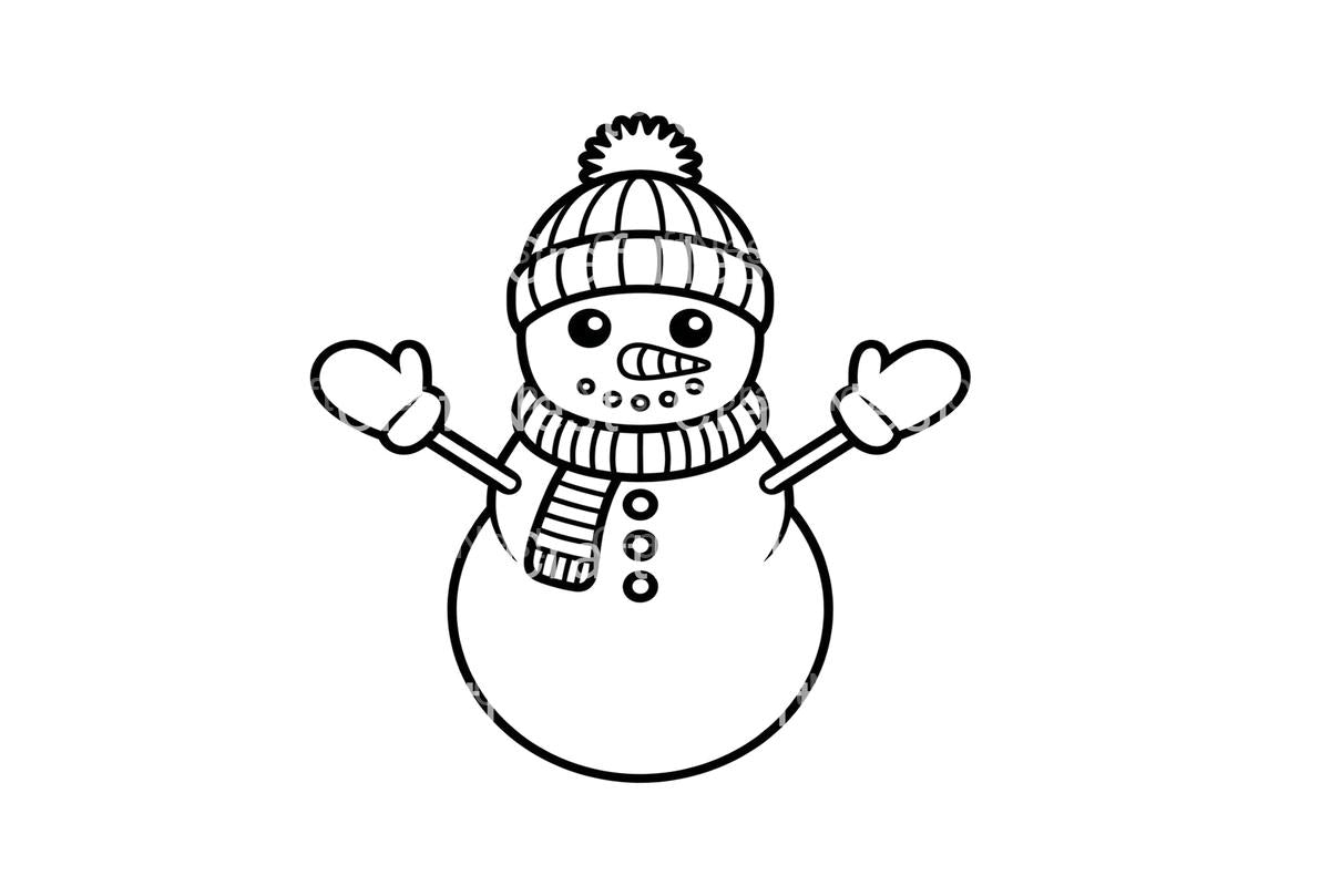 Snowman and Skier Winter Coloring Books