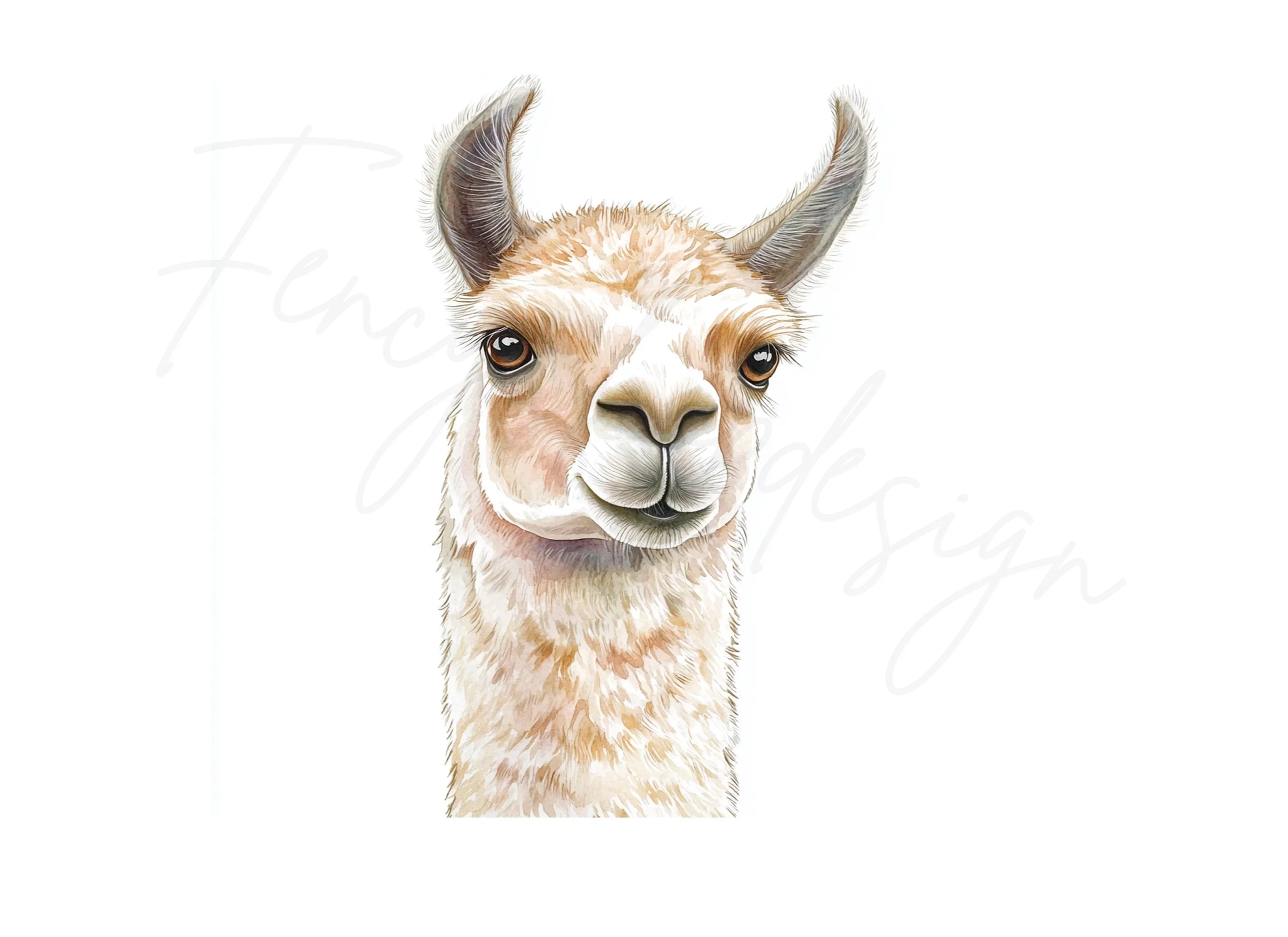 Cute Llama Portraits Clipart Bundle