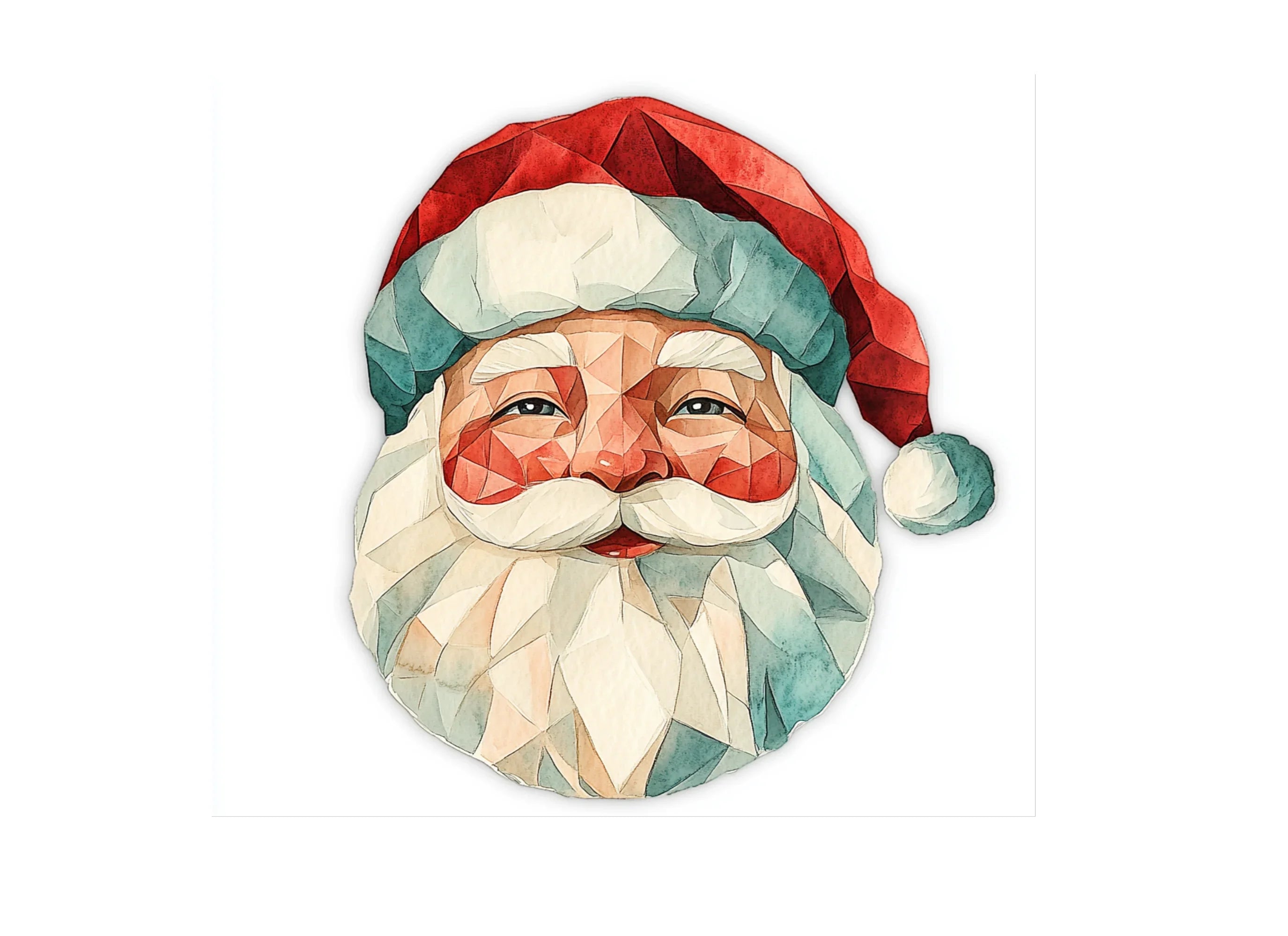 Santa Claus Faces Clipart Bundle