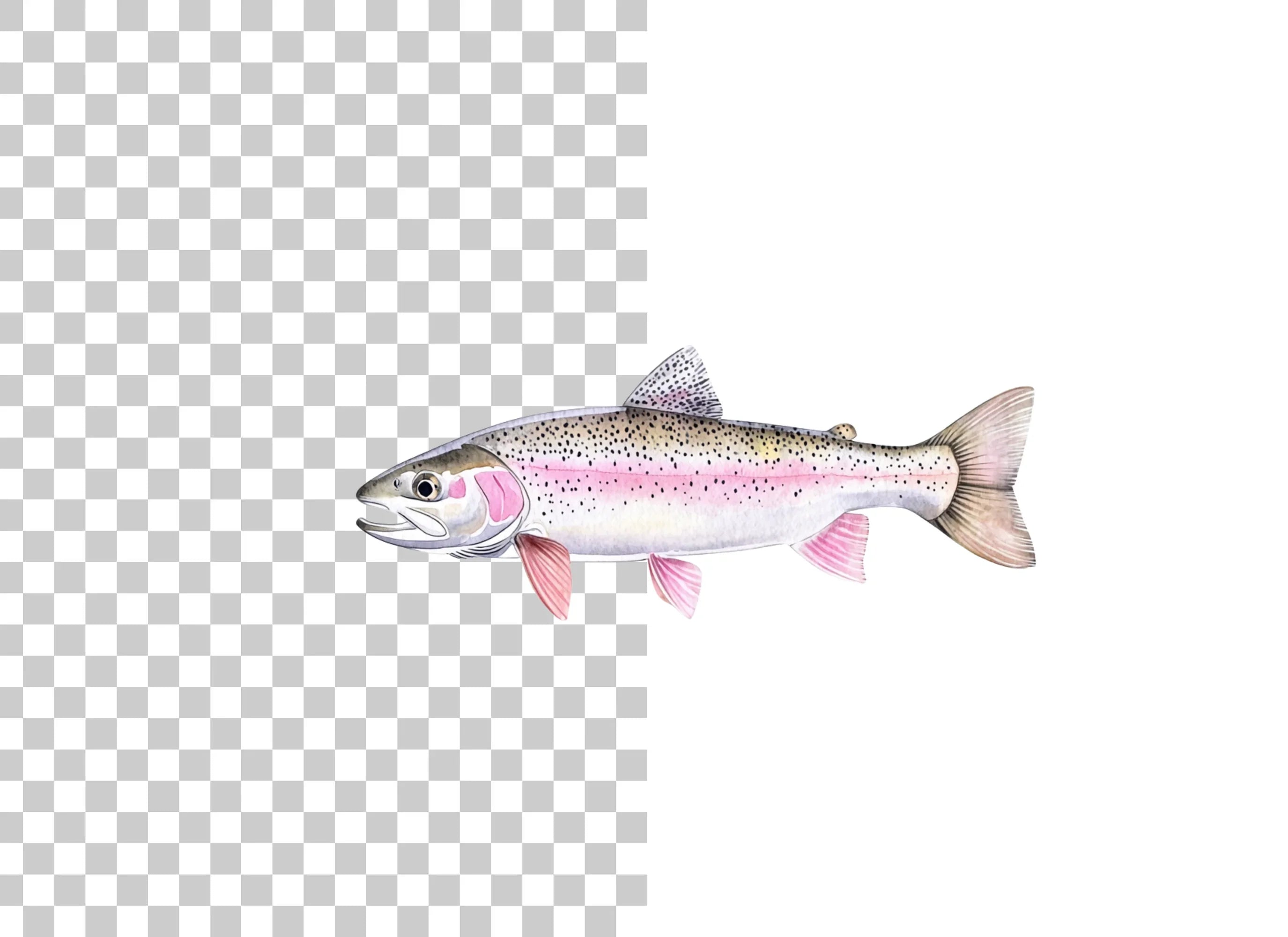Rainbow Trout Fish Clipart Bundle