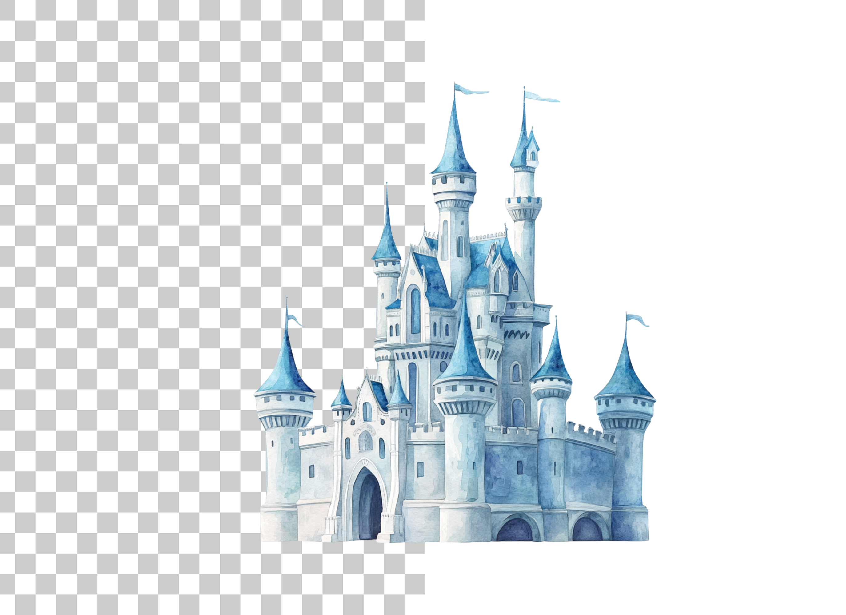 Frozen Ice Castle Clipart Bundle