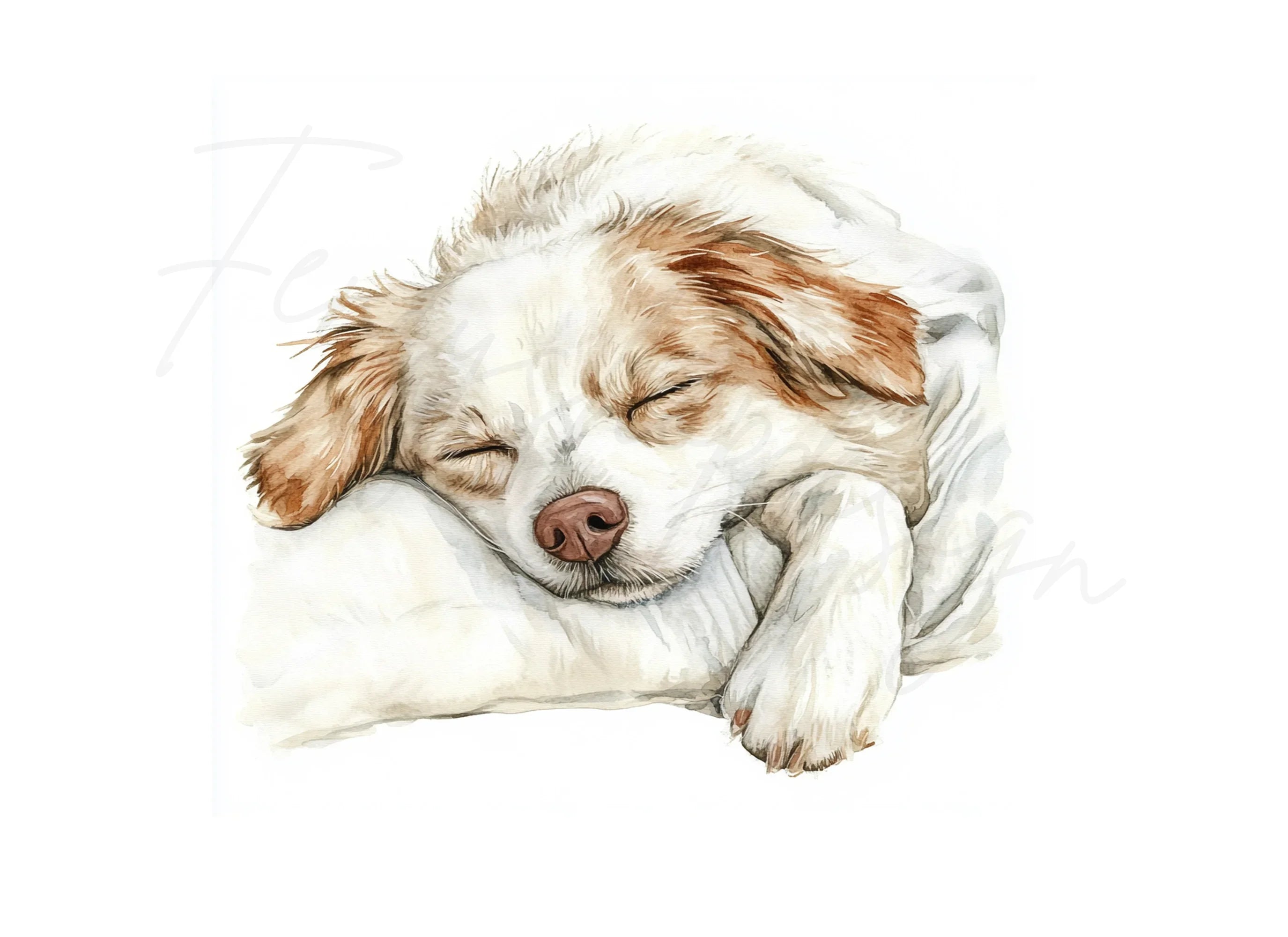 Cute Sleeping Puppies Clipart Bundle