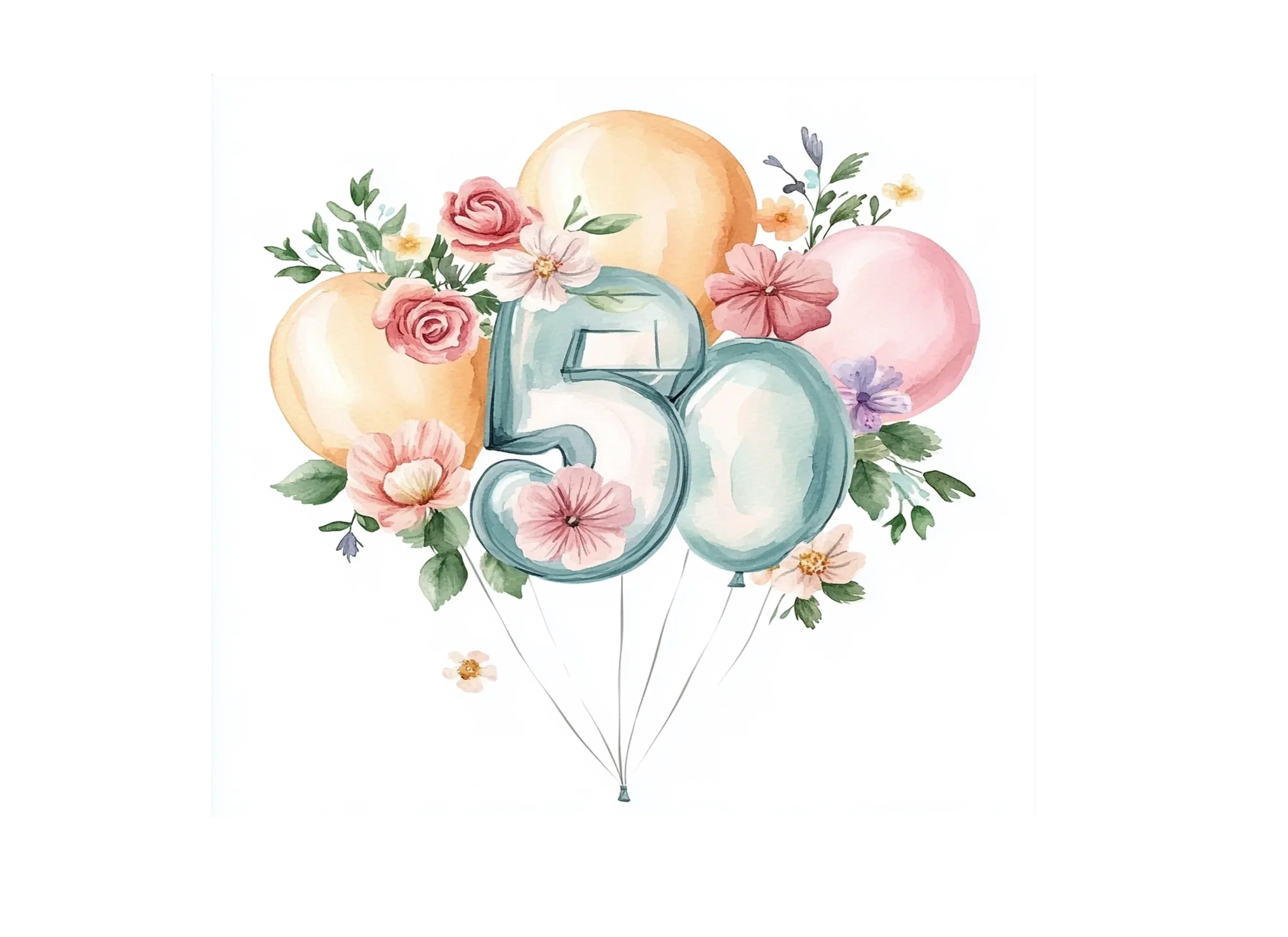 Birthday Balloons Clipart Bundle