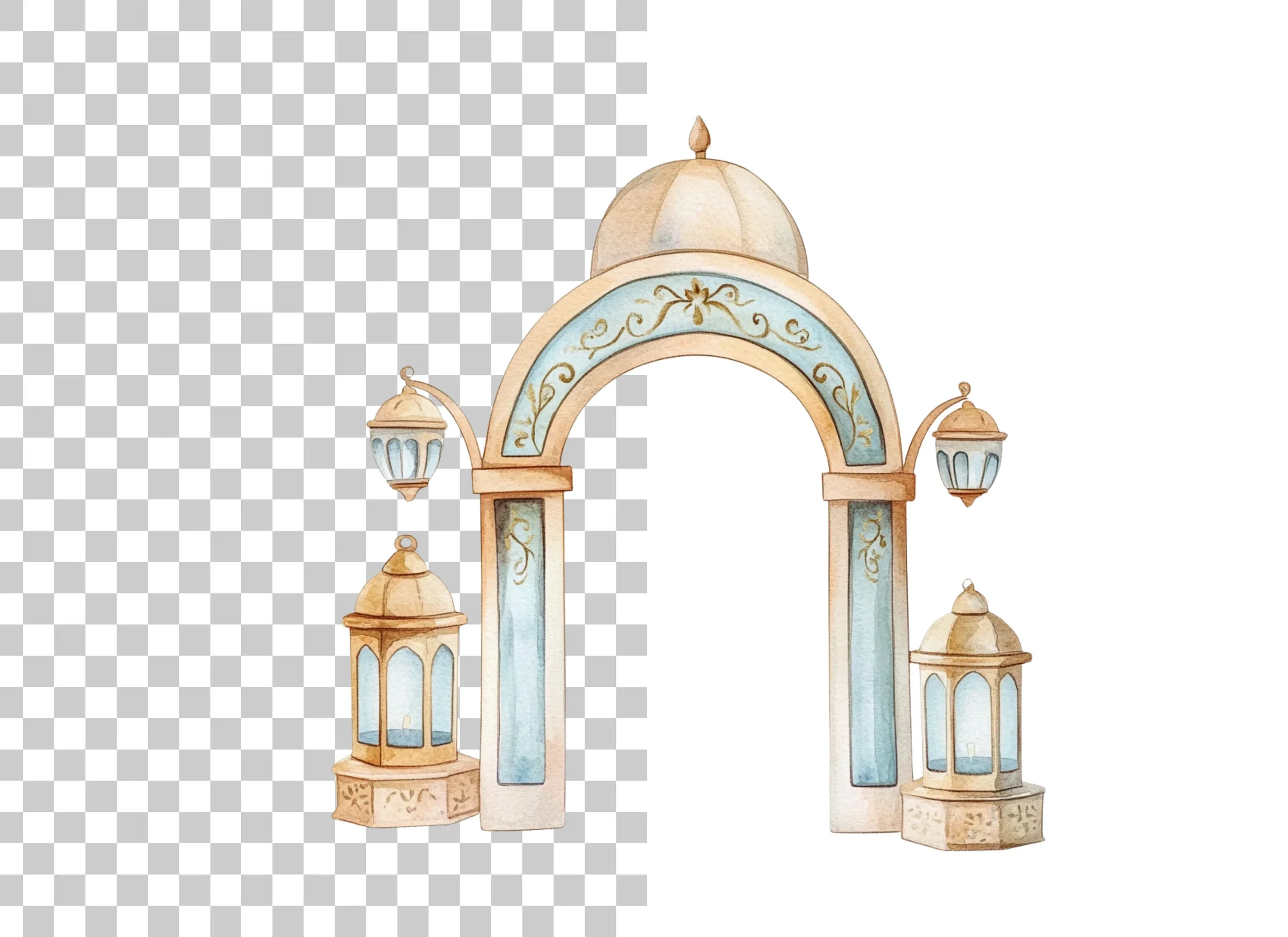 Islamic Archway Clipart Bundle
