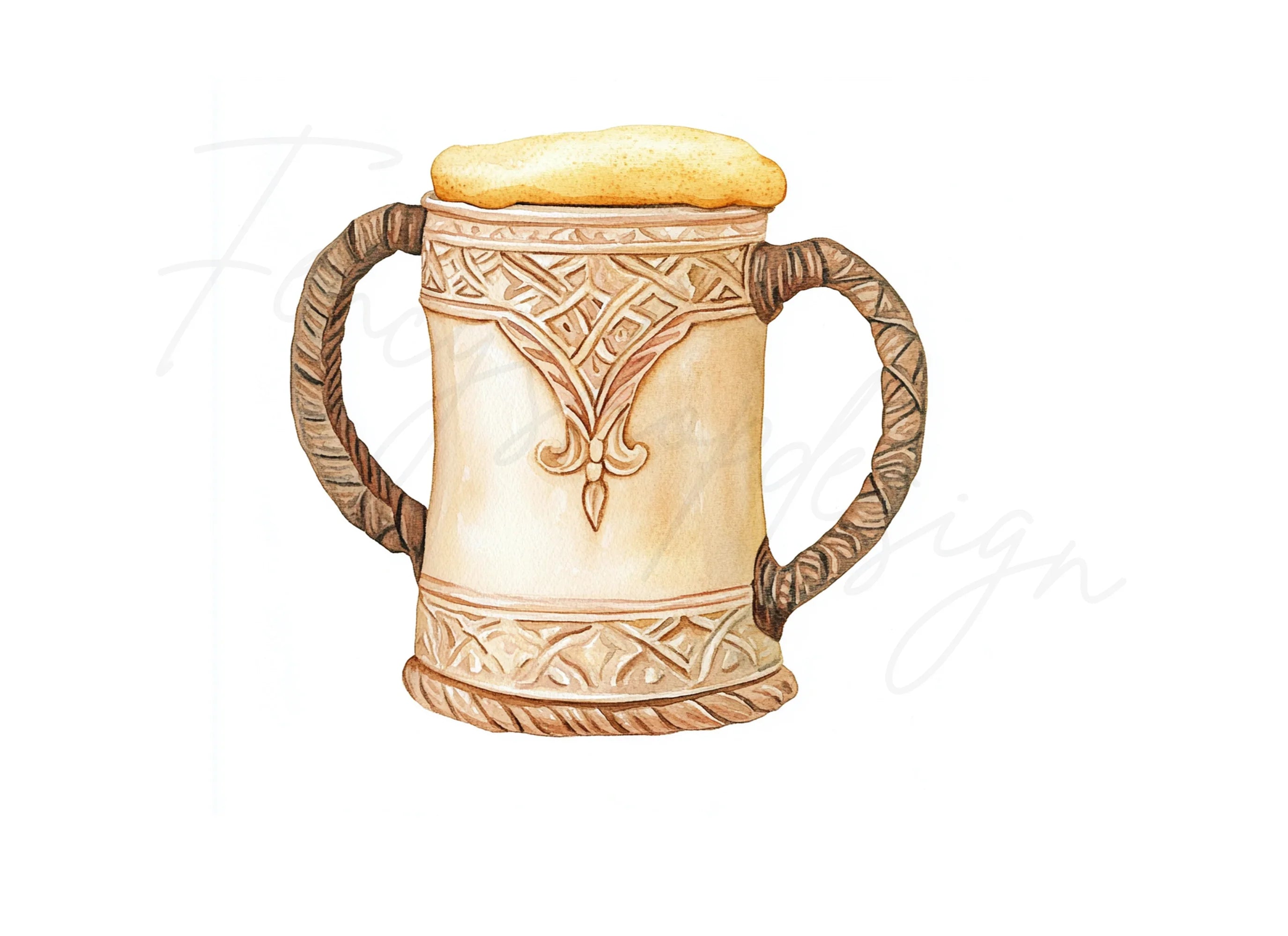 Rustic Beer Mugs Clipart Bundle
