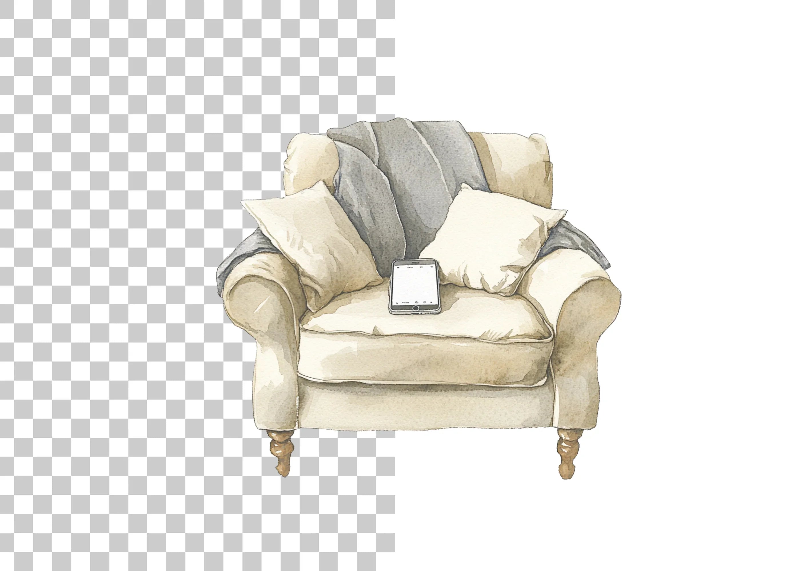 Cozy Armchair and Sofa Clipart Bundle