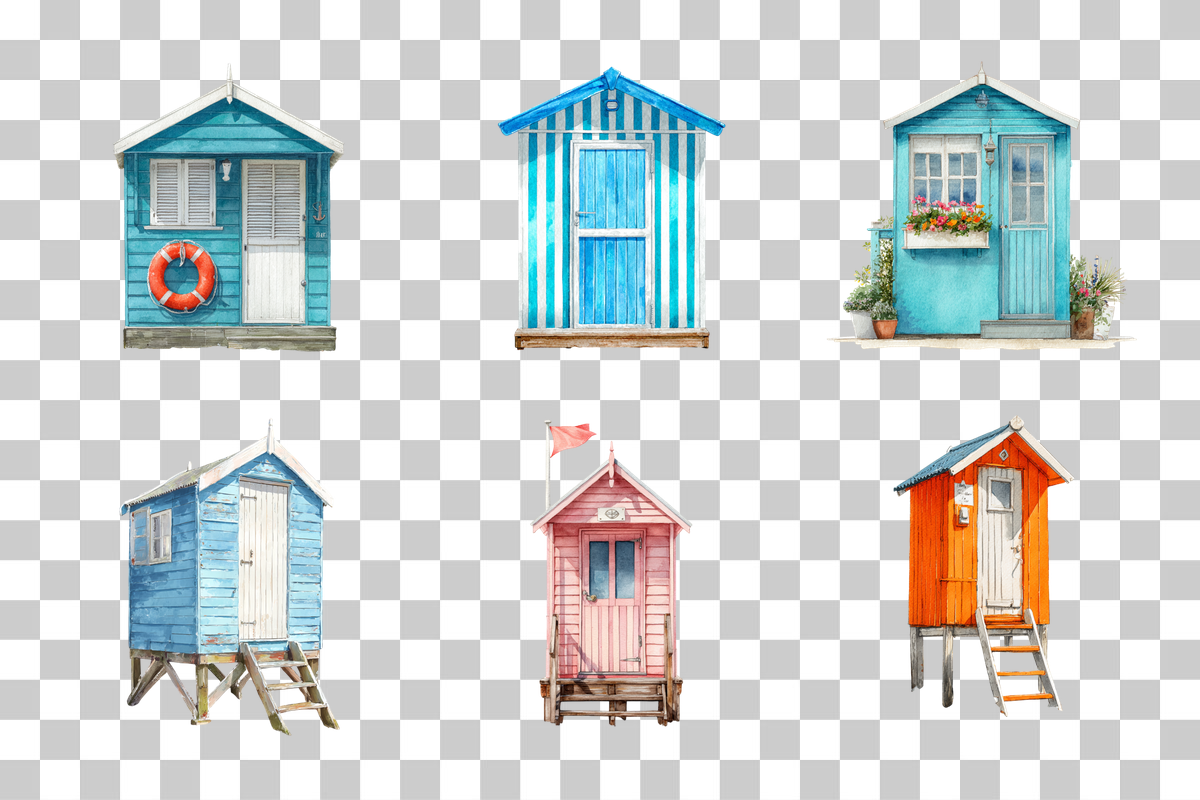 Beach Hut Clipart Bundle - Etb 378