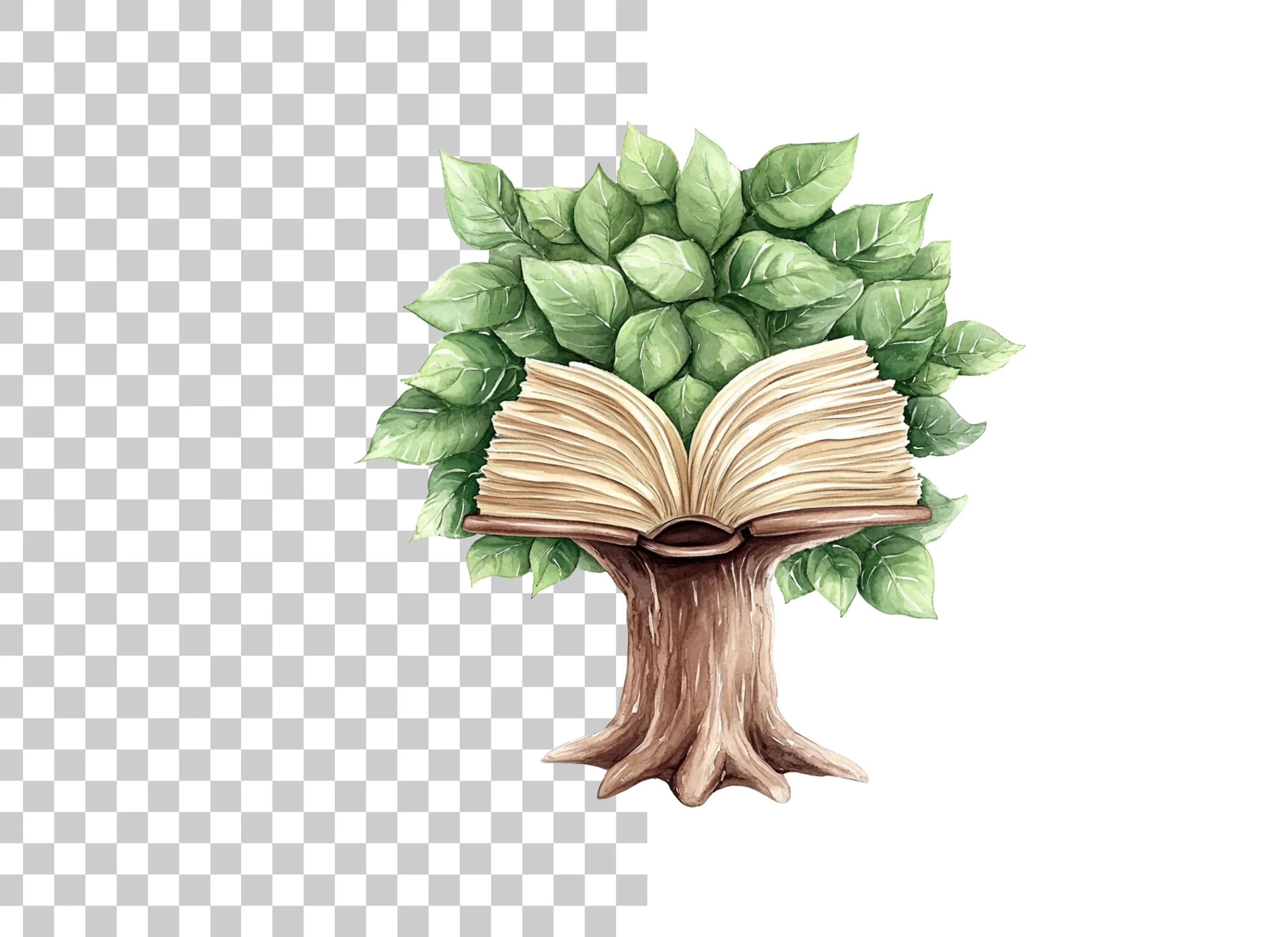 Fantasy Book Trees Clipart Bundle