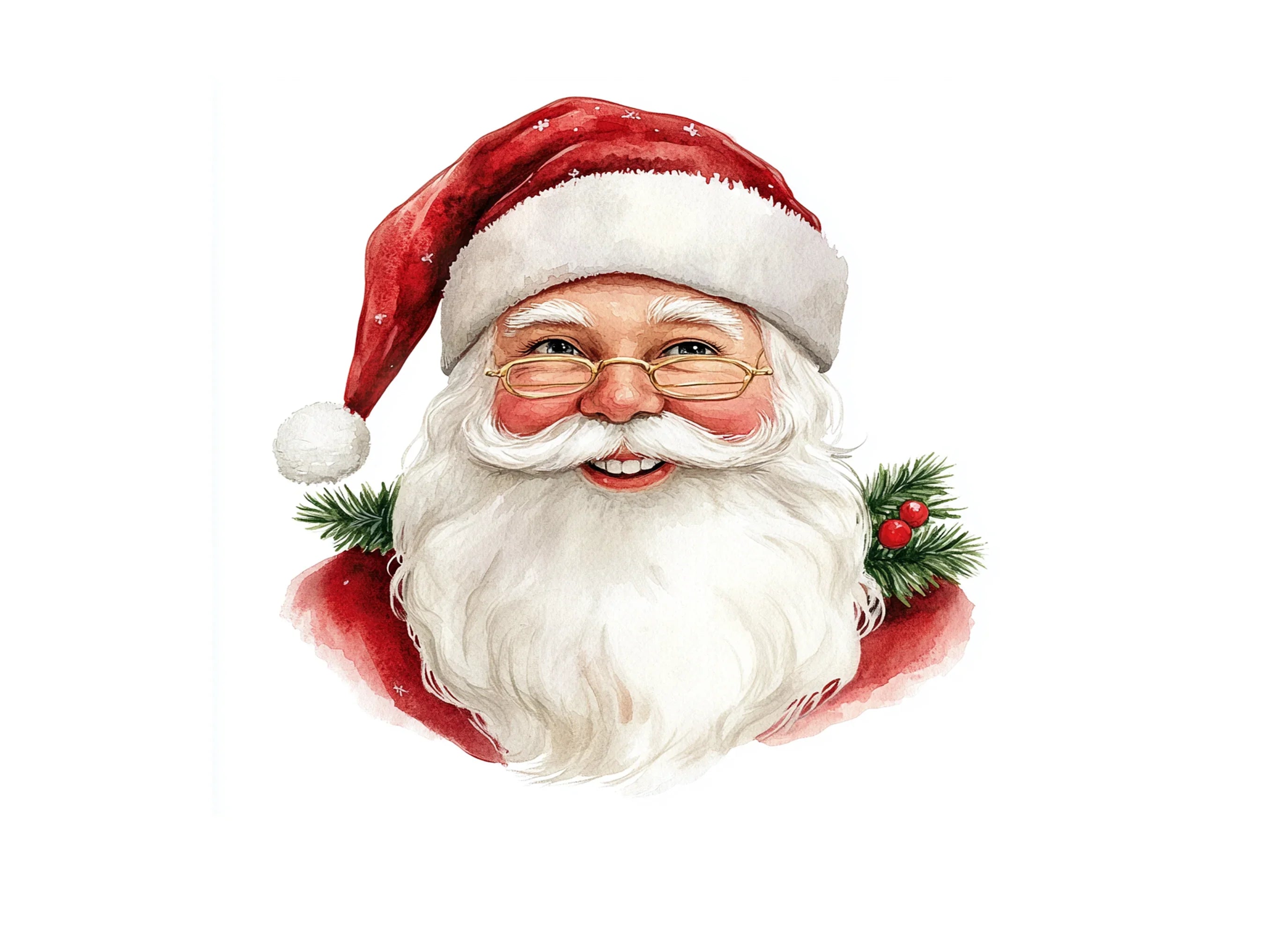 Jolly Santa Claus Clipart Bundle