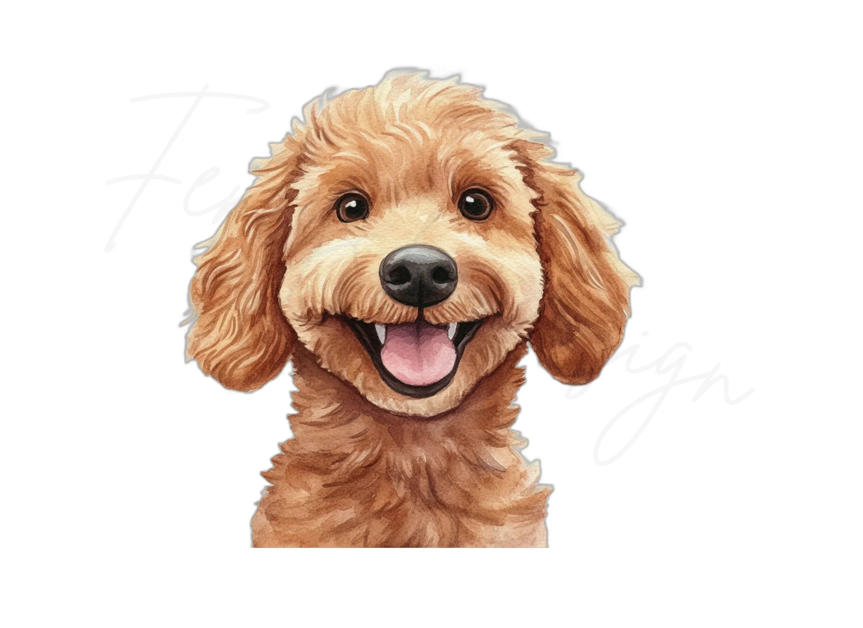 Happy Poodle Dog Clipart Bundle