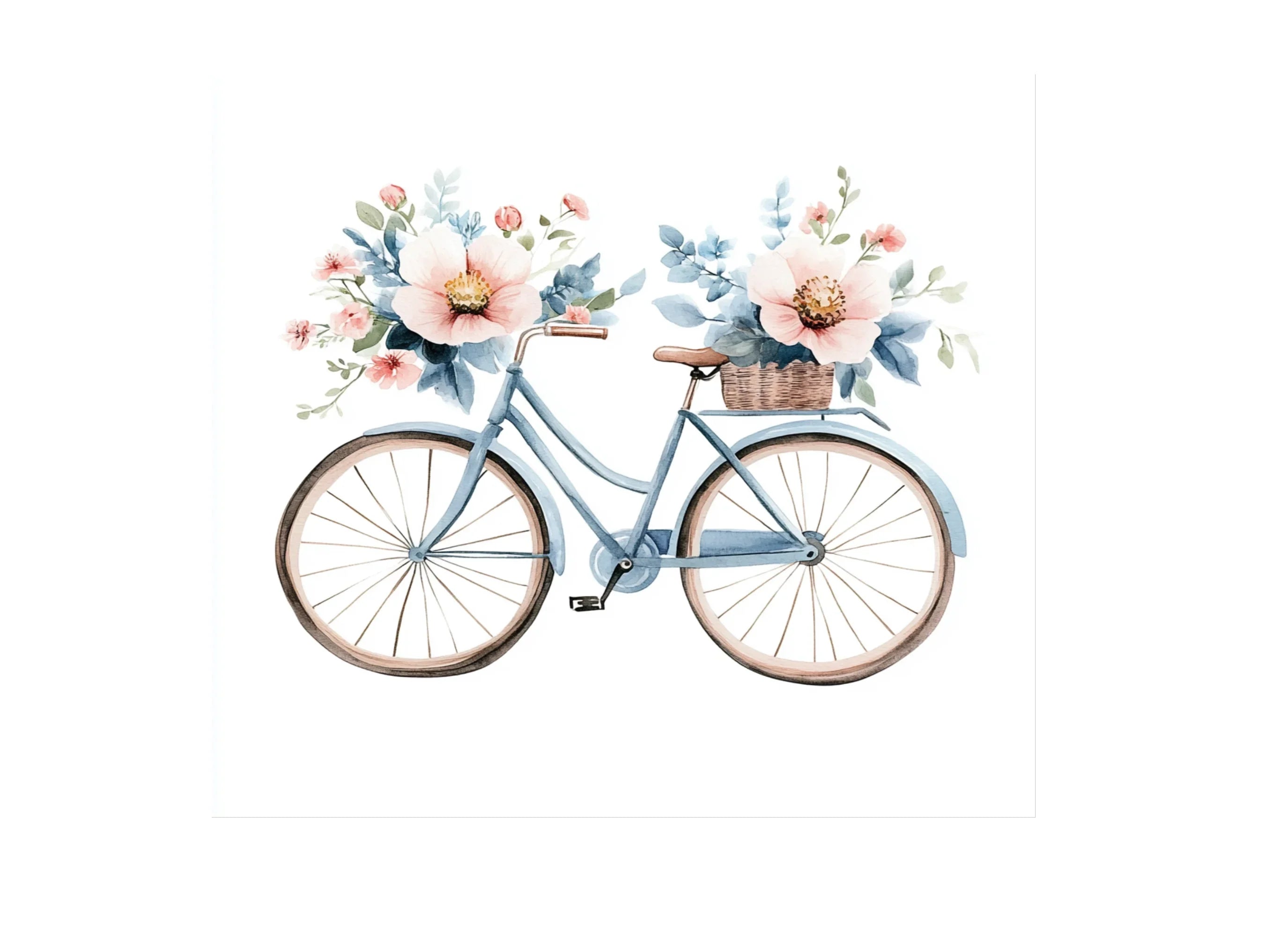 Bicycle with Flowers Clipart Bundle