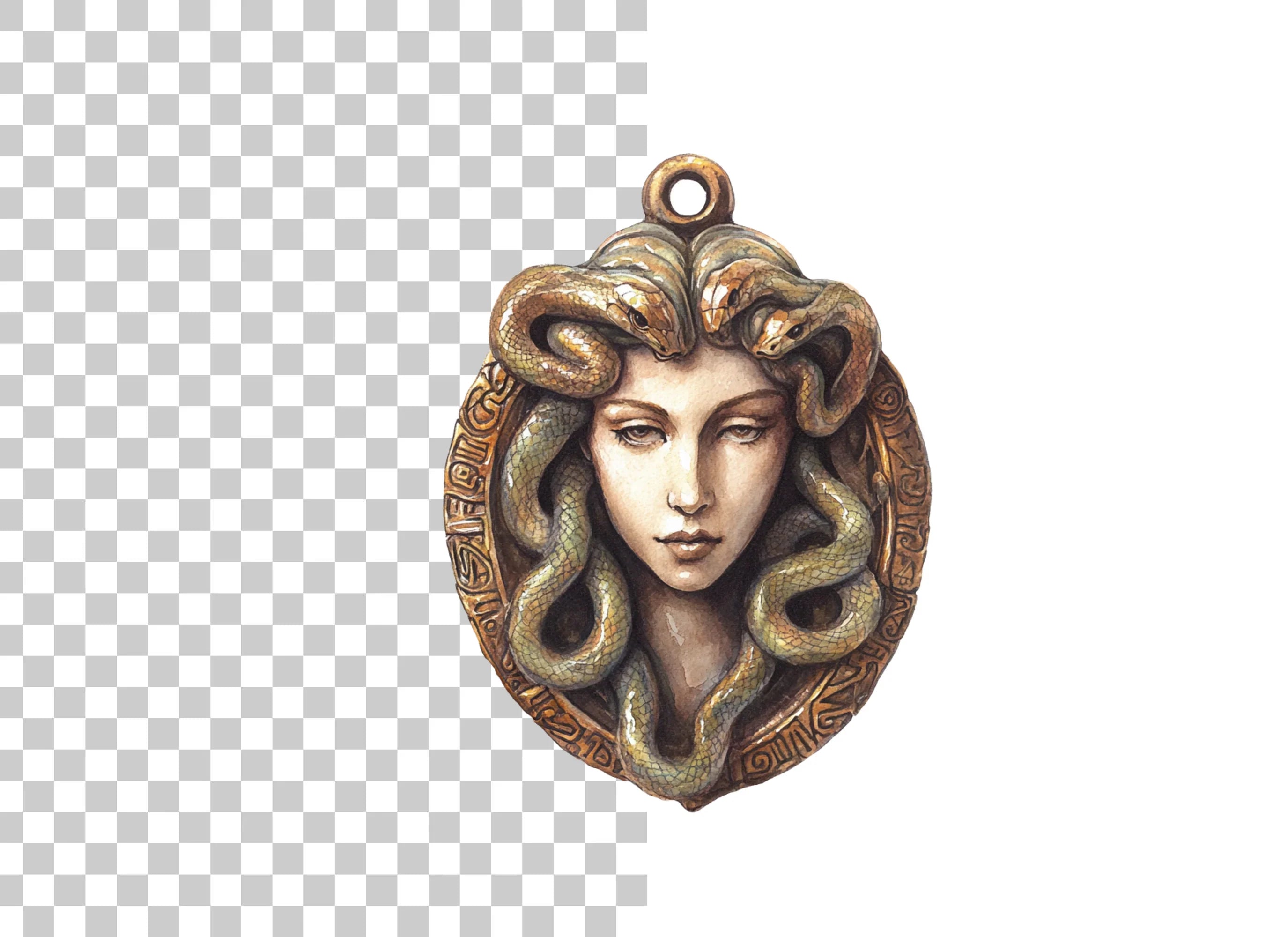 Mythical Medusa Head Clipart Bundle