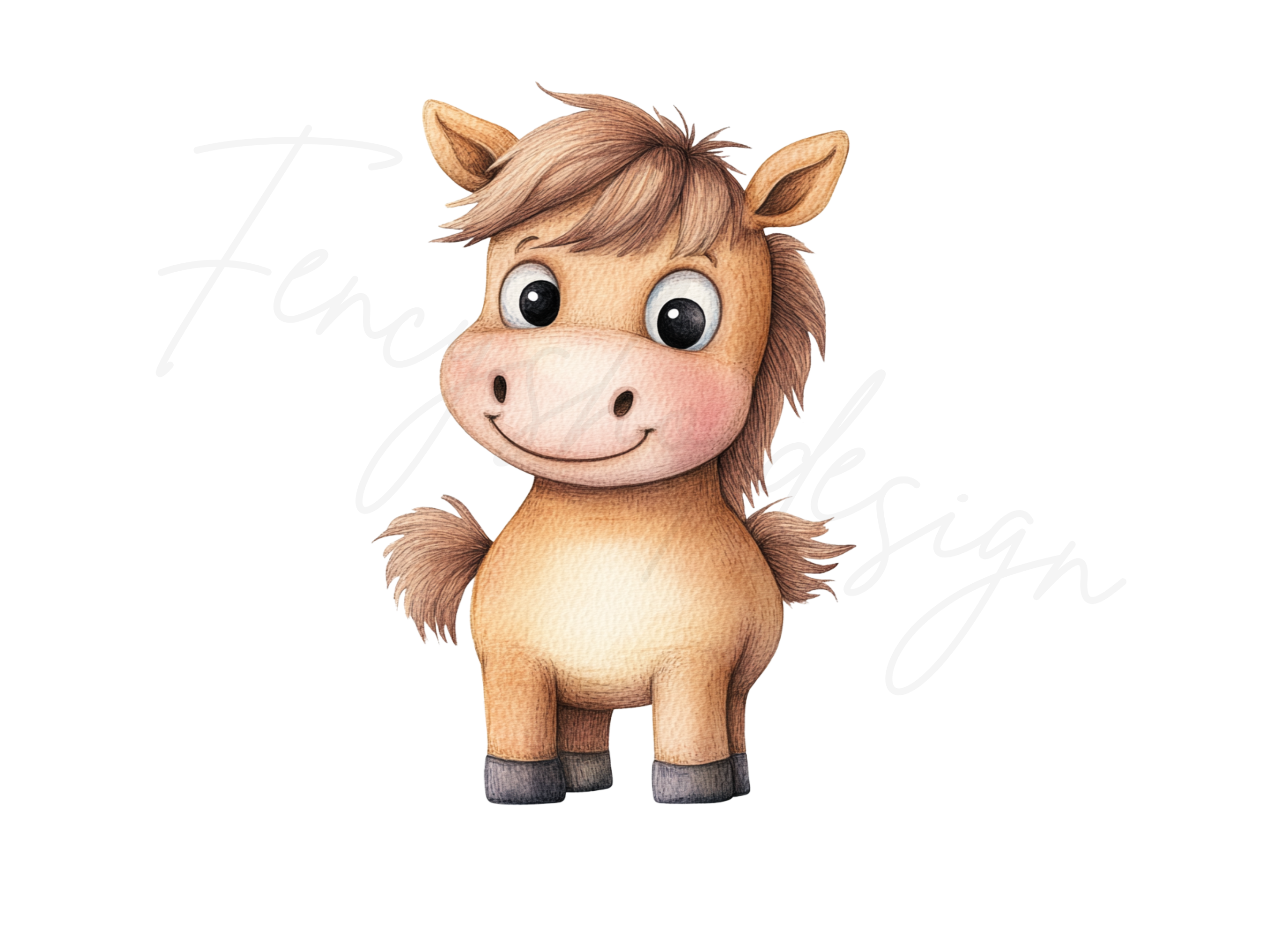 Adorable Baby Horse Clipart Bundle